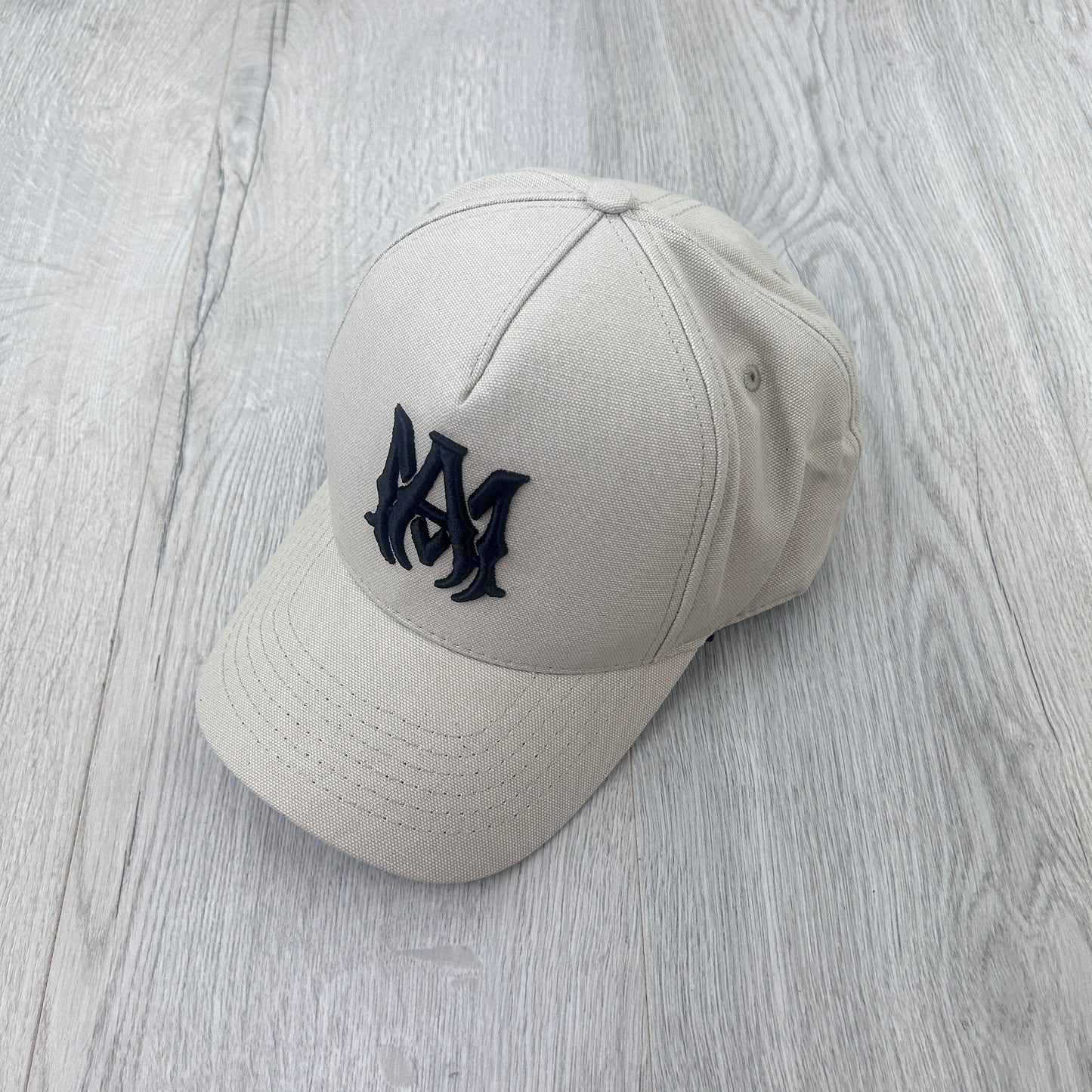 Amiri Men’s Beige MA Logo Full Canvas Cap