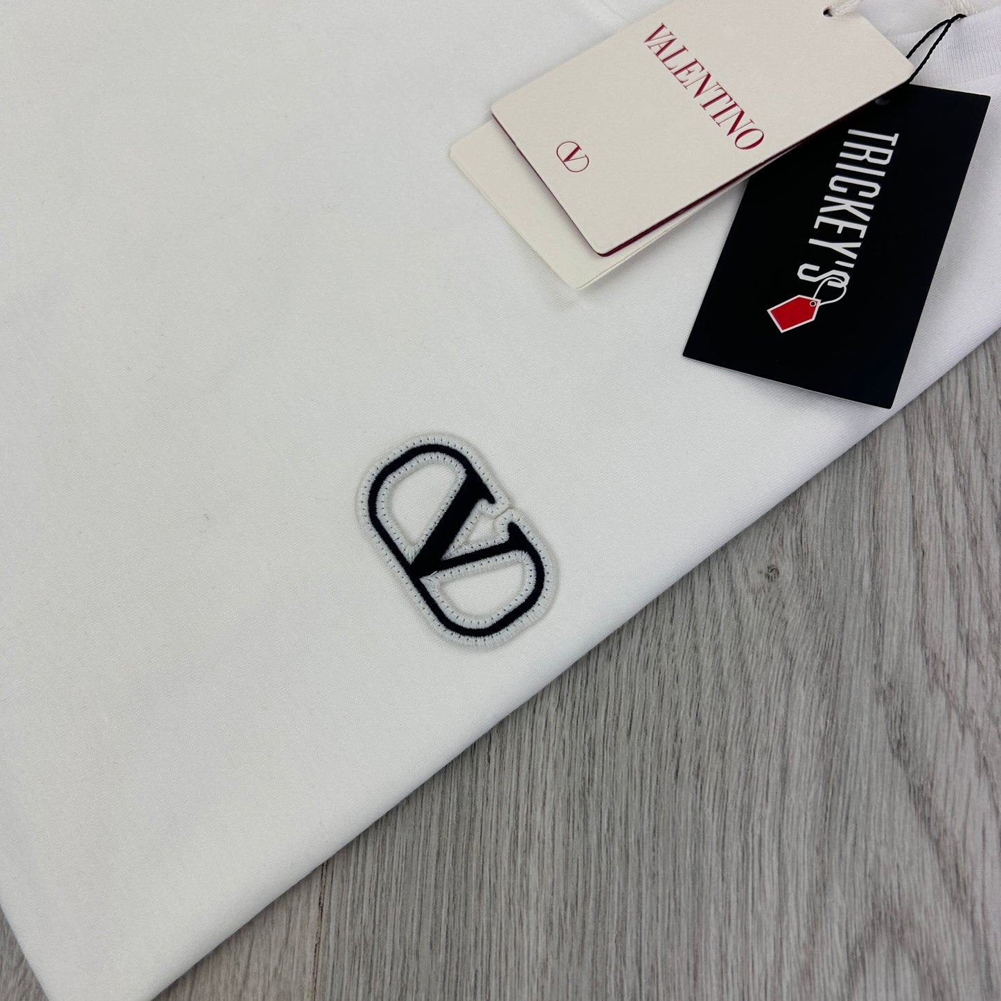Valentino Men’s White V Logo T-shirt