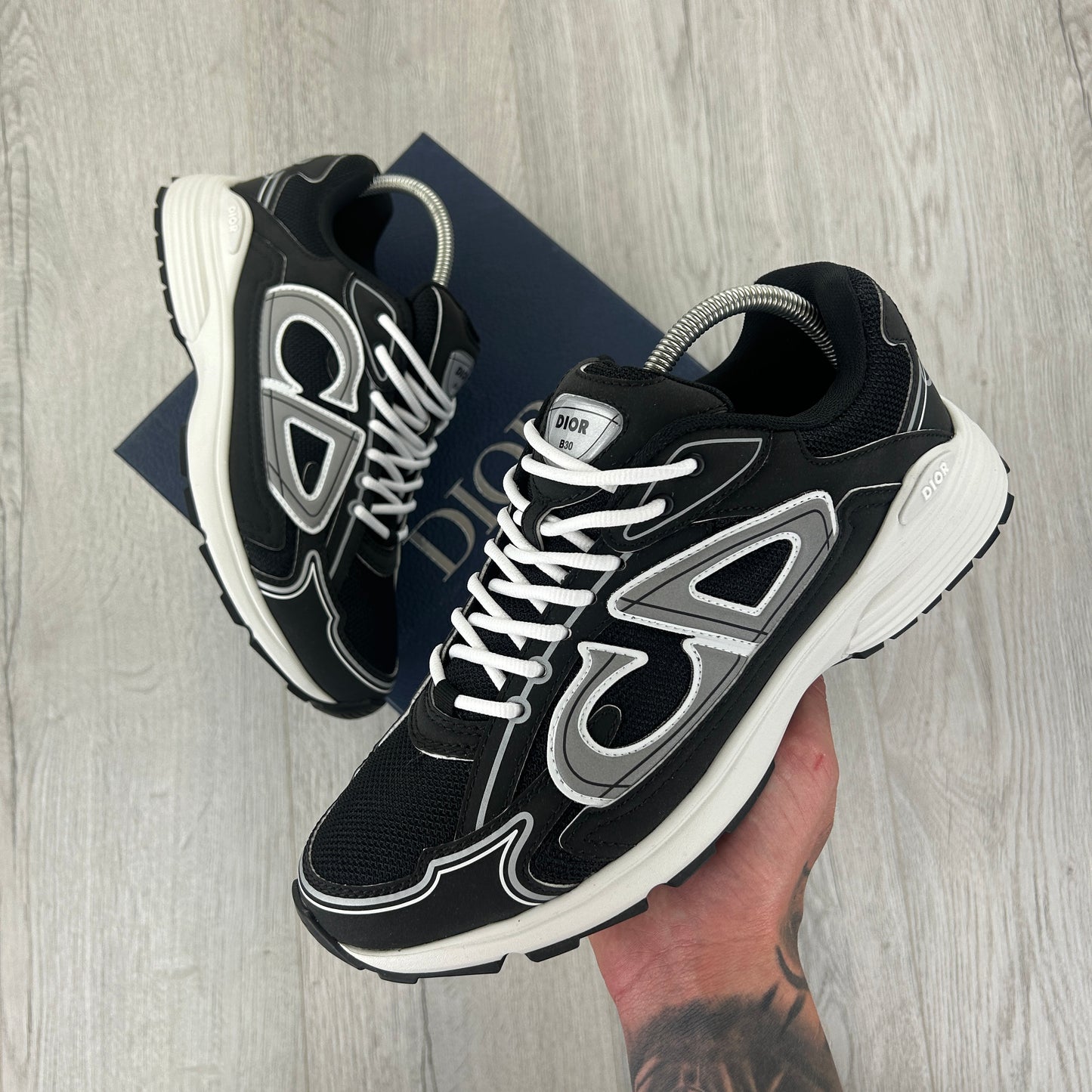 Dior B30 Men’s Black & White Trainers - 44 (Fit Uk 10)