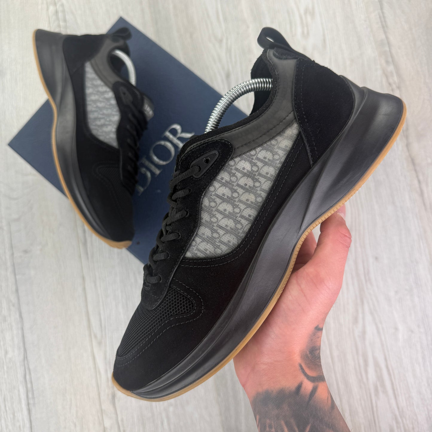 Dior B25 Men’s Black Suede Trainers - Uk 9.5