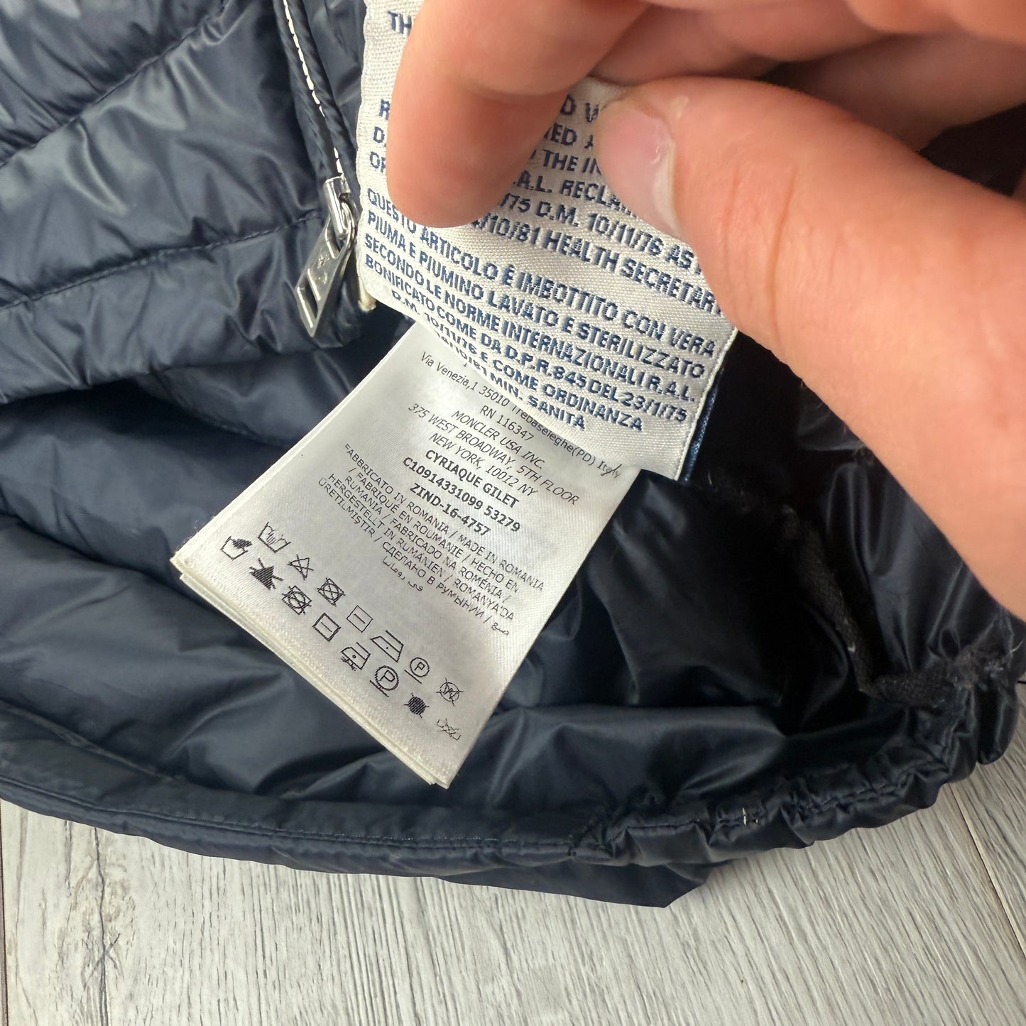 Moncler Men’s Cyriaque Navy Zip-up Gilet - Size 4