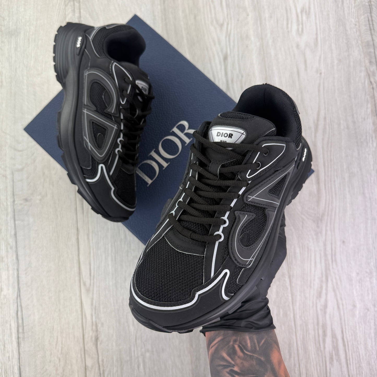 Dior B30 Men’s Triple Black Trainers - 41 (Fit Uk 7)