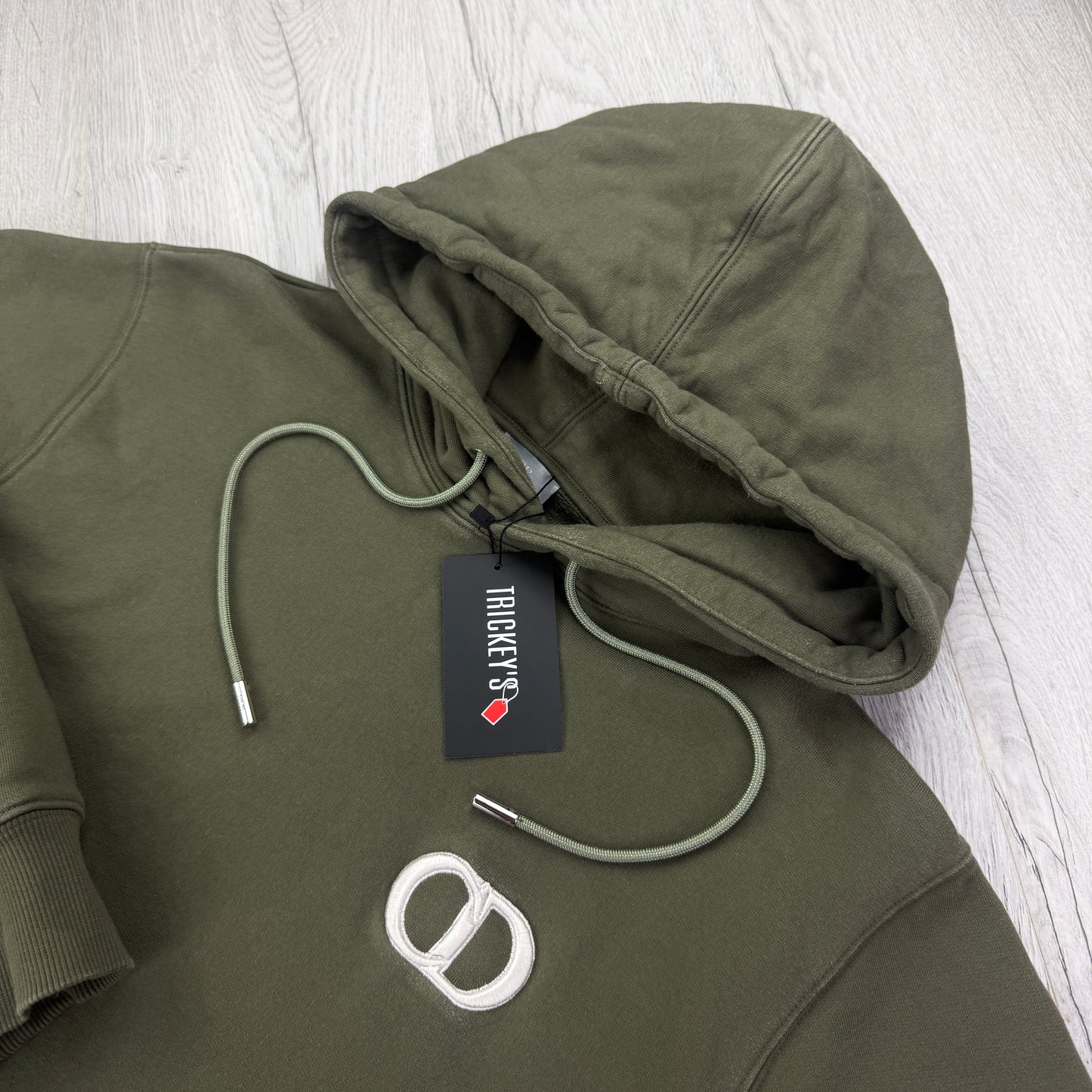 Dior Men’s Khaki Green Pullover Hoodie - XL Slim