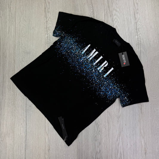 Amiri Men’s Black Crystal Core Logo Painter T-shirt