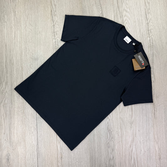 Burberry Men’s Navy Embroidered B Logo T-shirt