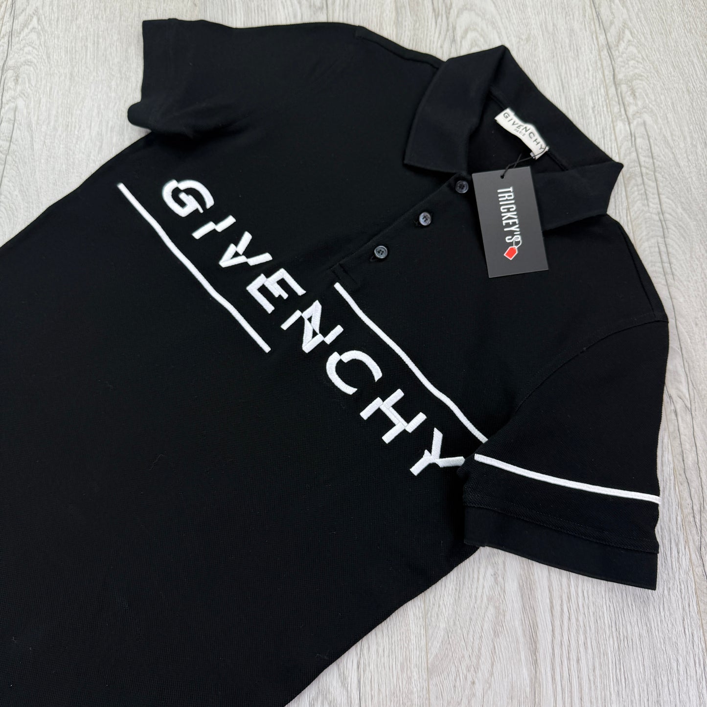 Givenchy Men’s Black Polo Shirt Slim Fit - XS