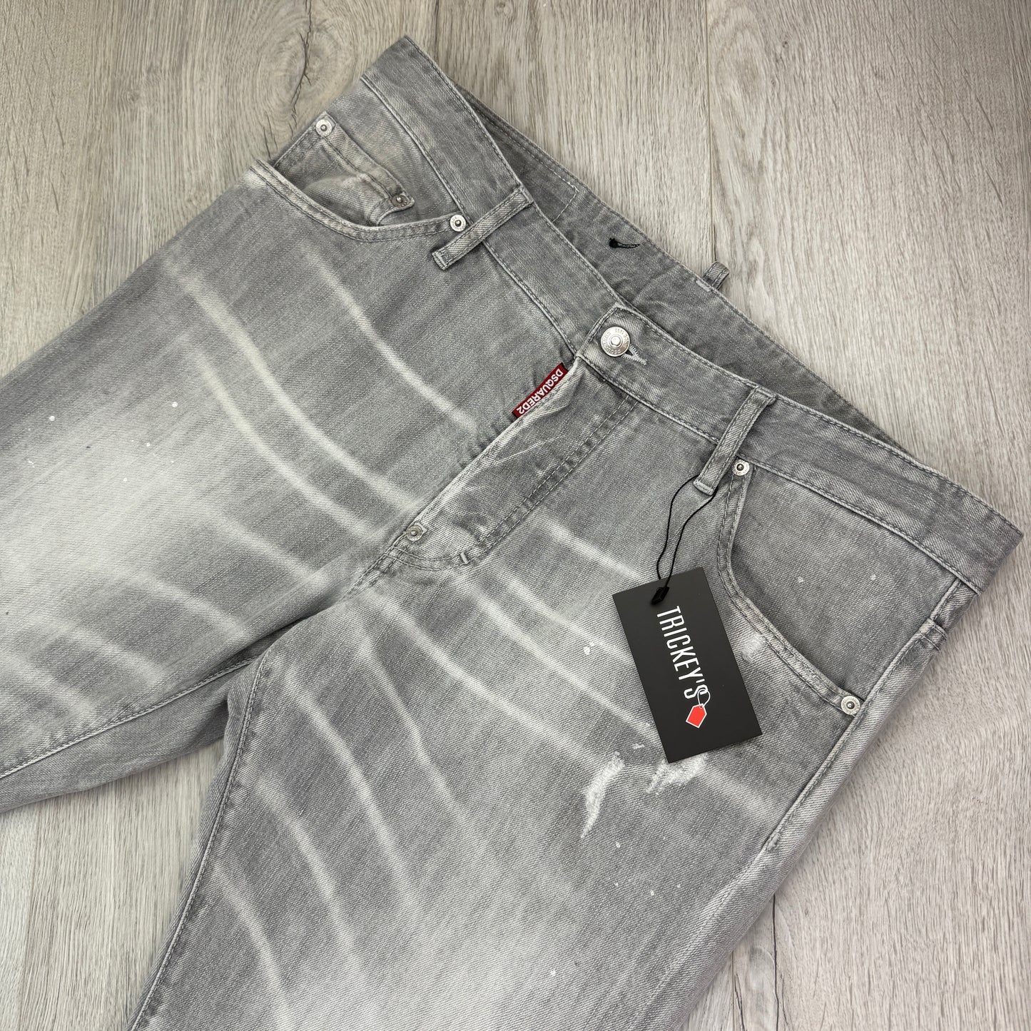 Dsquared2 Men’s Grey Distressed Jeans - 50
