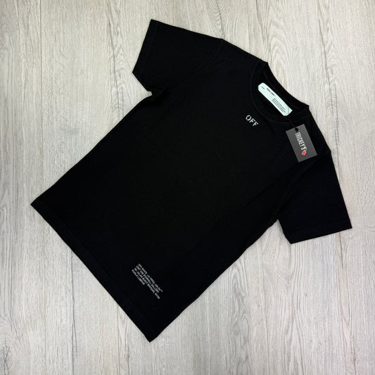 Off White Men’s Black T-shirt Silver Arrow - Small