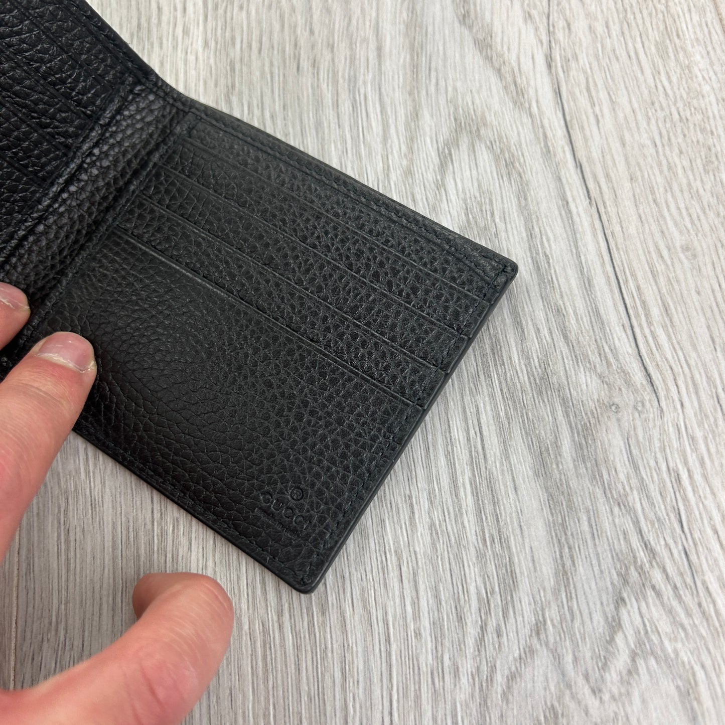 Gucci Men’s Black Jumbo GG Leather Wallet
