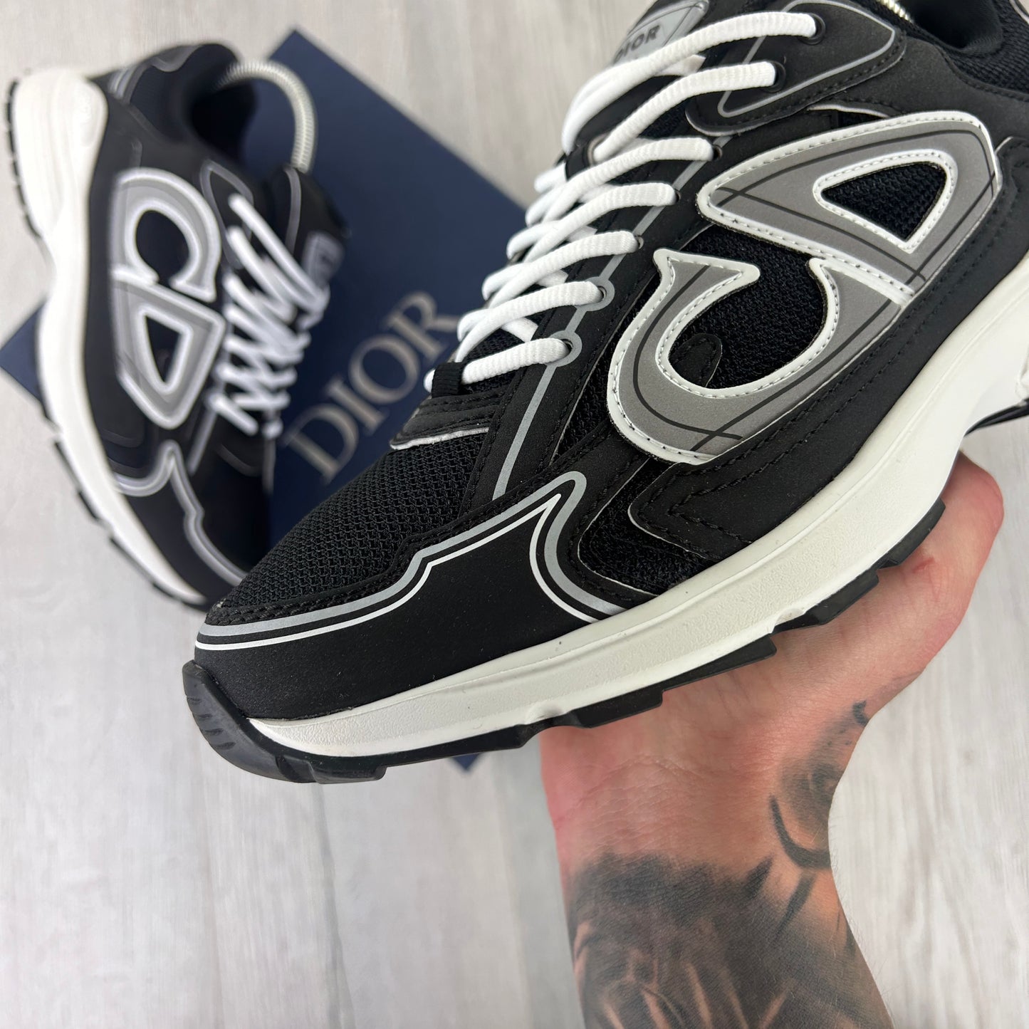 Dior B30 Men’s Black & White Trainers - 44 (Fit Uk 10)