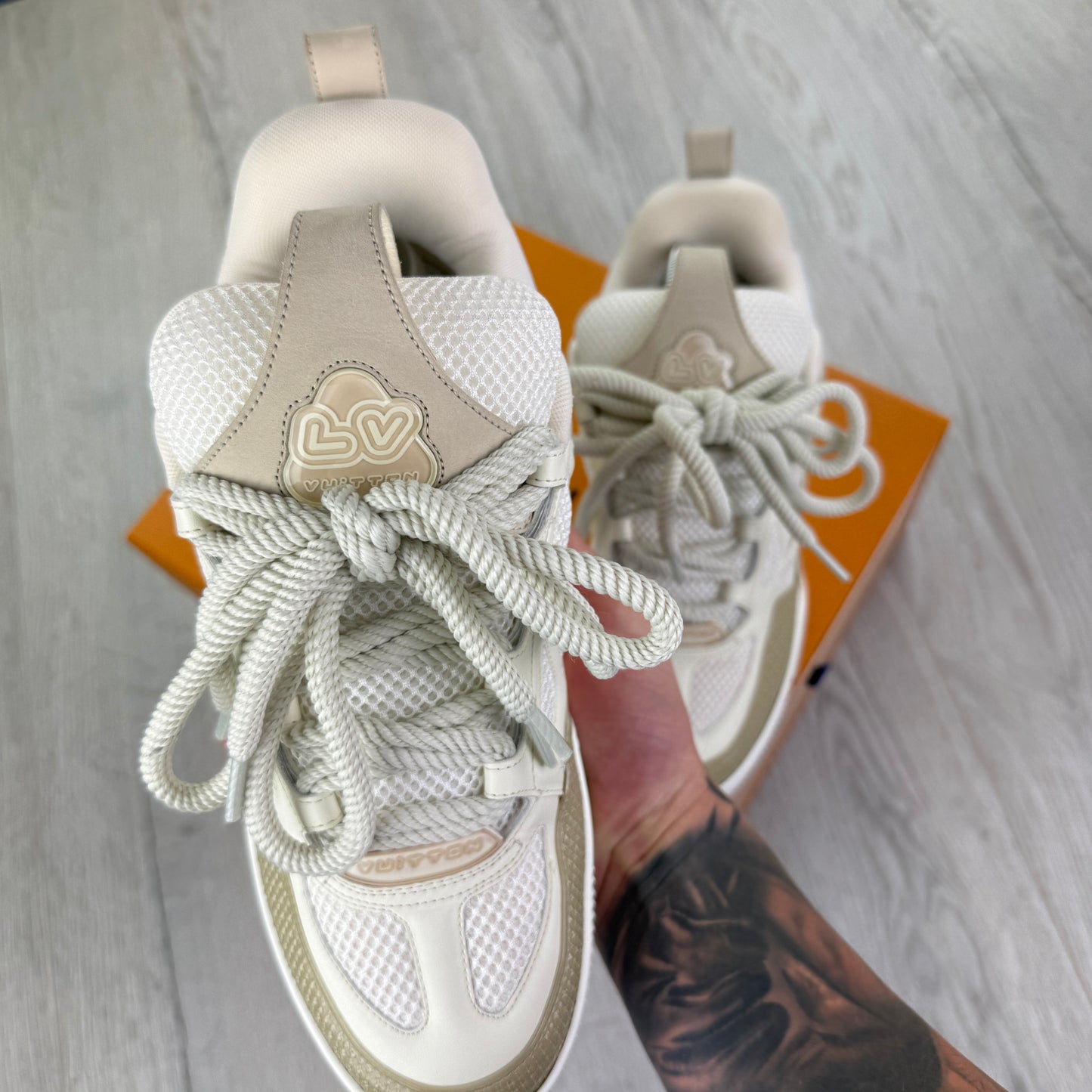 Louis Vuitton Men’s Beige Skate Trainers - Uk 7 (Fit 8)