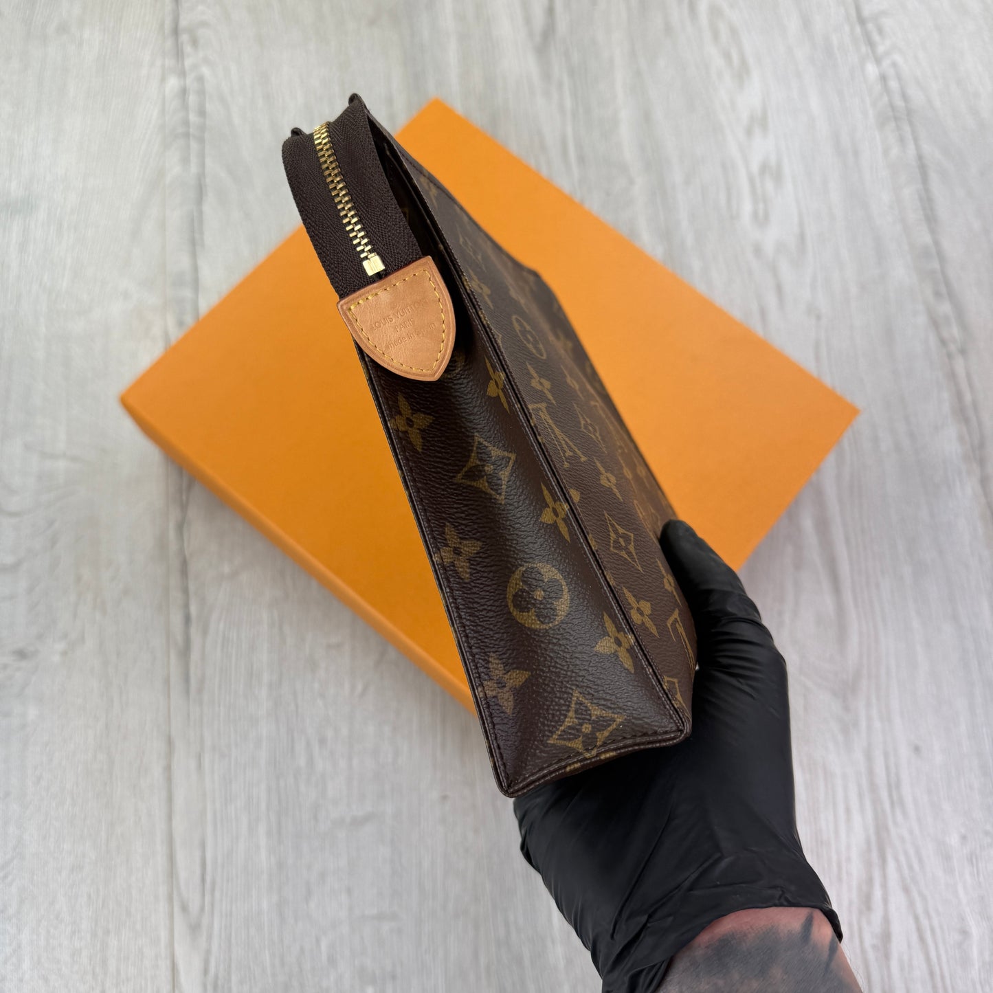 Louis Vuitton Brown Monogram Pochette Clutch Bag