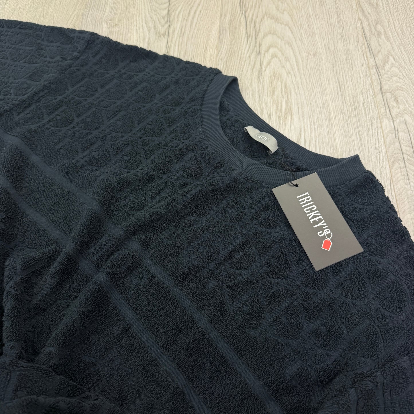 Dior Men’s Navy Oblique Towel T-shirt - Small Oversized
