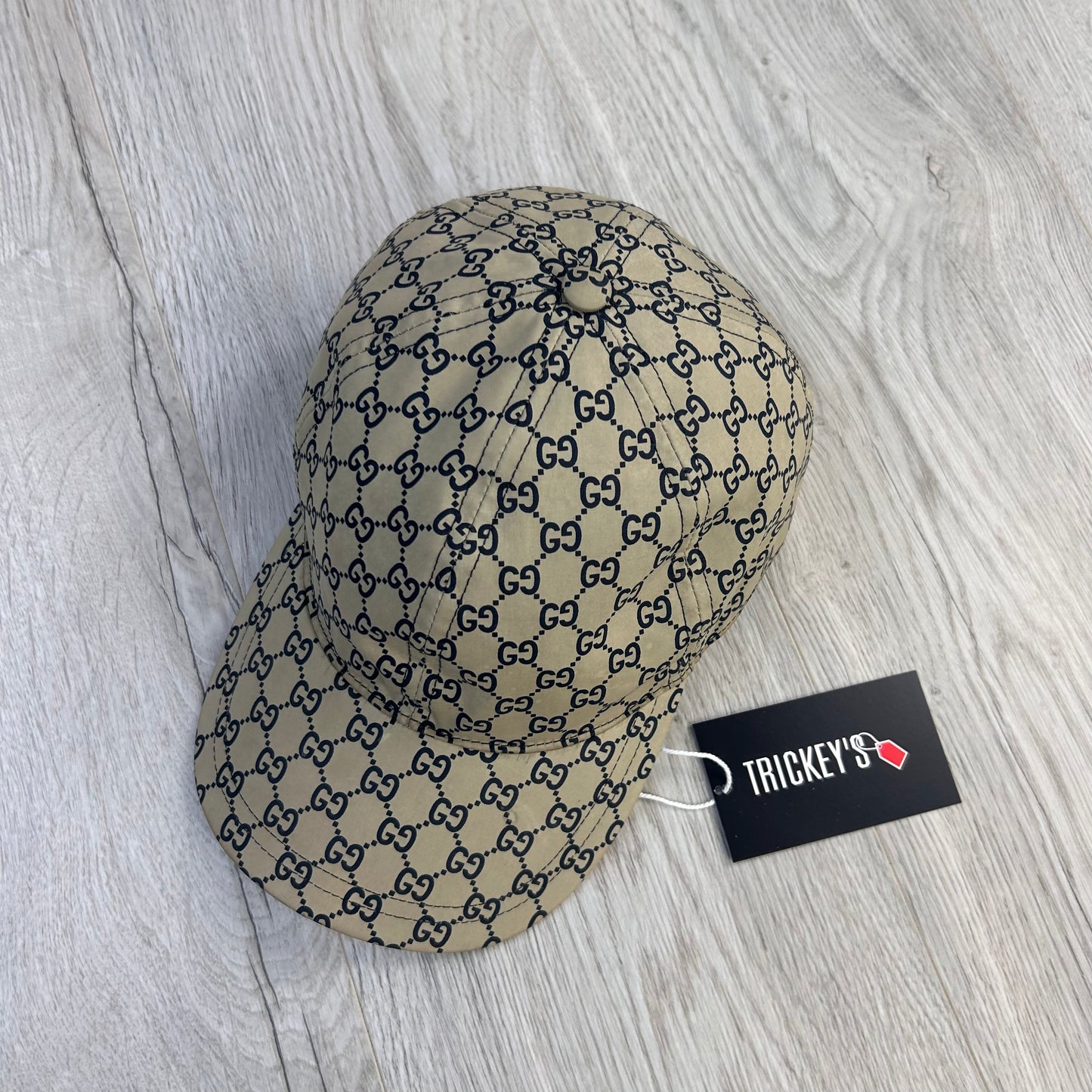 Gucci Men’s Beige Nylon GG Baseball Cap