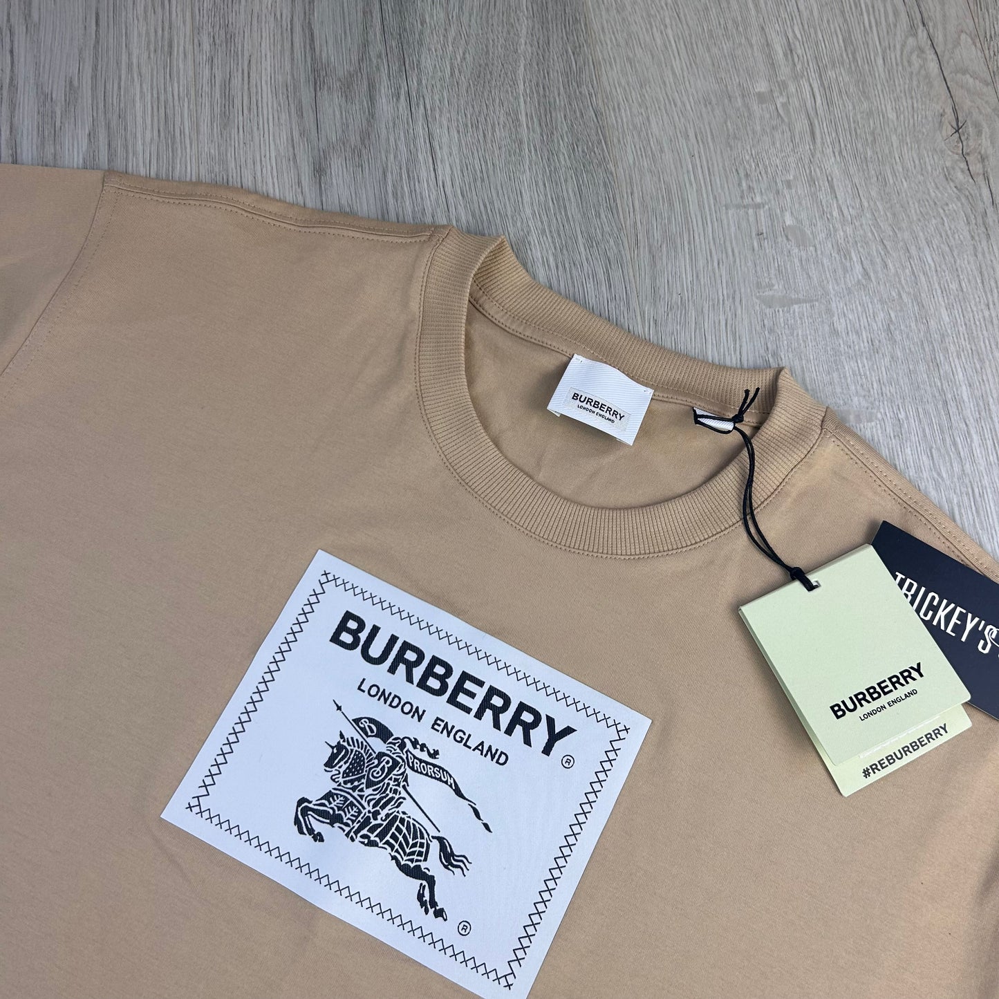 Burberry Men’s Beige T-shirt & Swim Shorts Set
