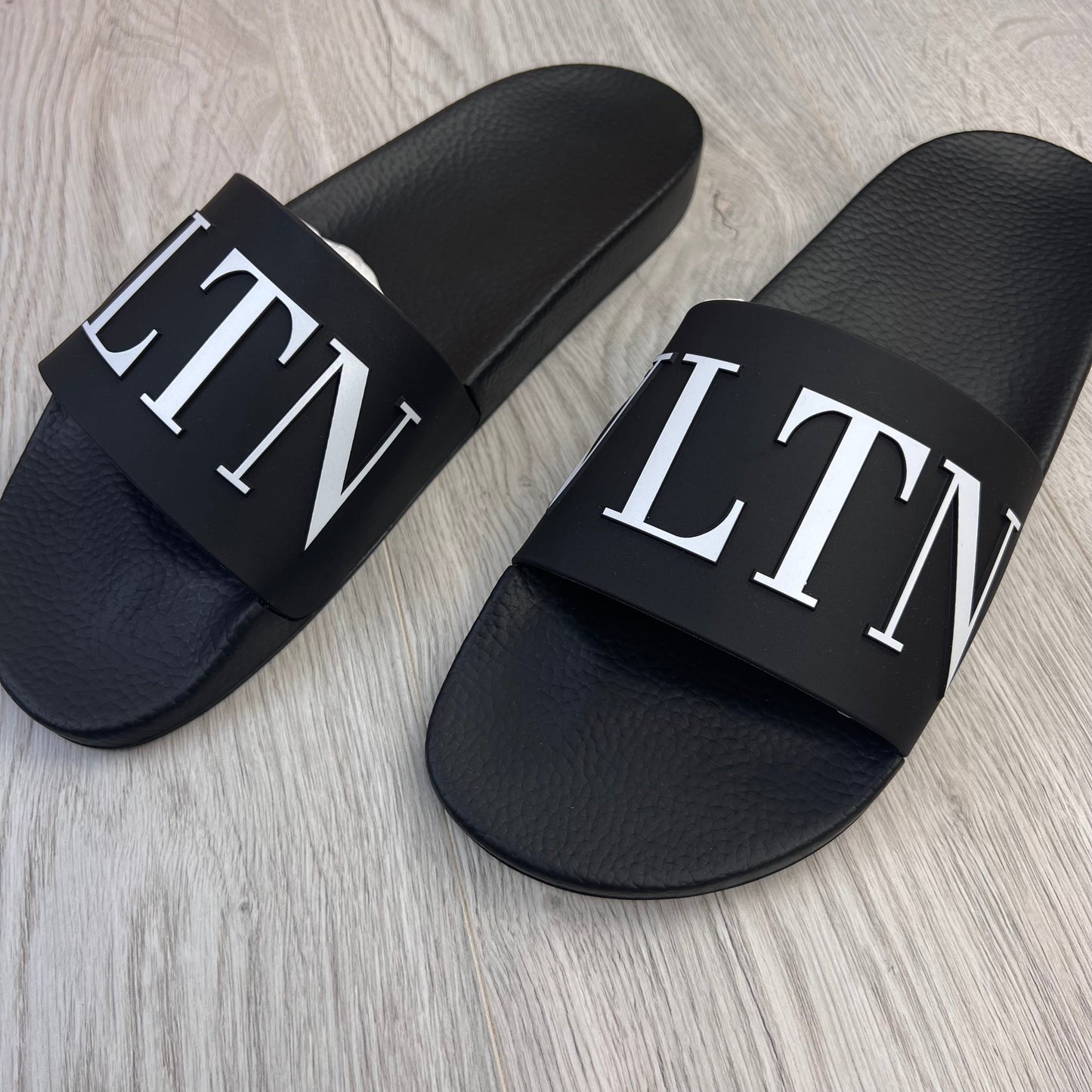Valentino Men’s Black Rubber Sliders