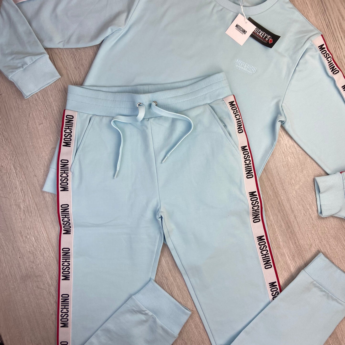 Moschino Men’s Skye Blue Jumper & Joggers Tracksuit