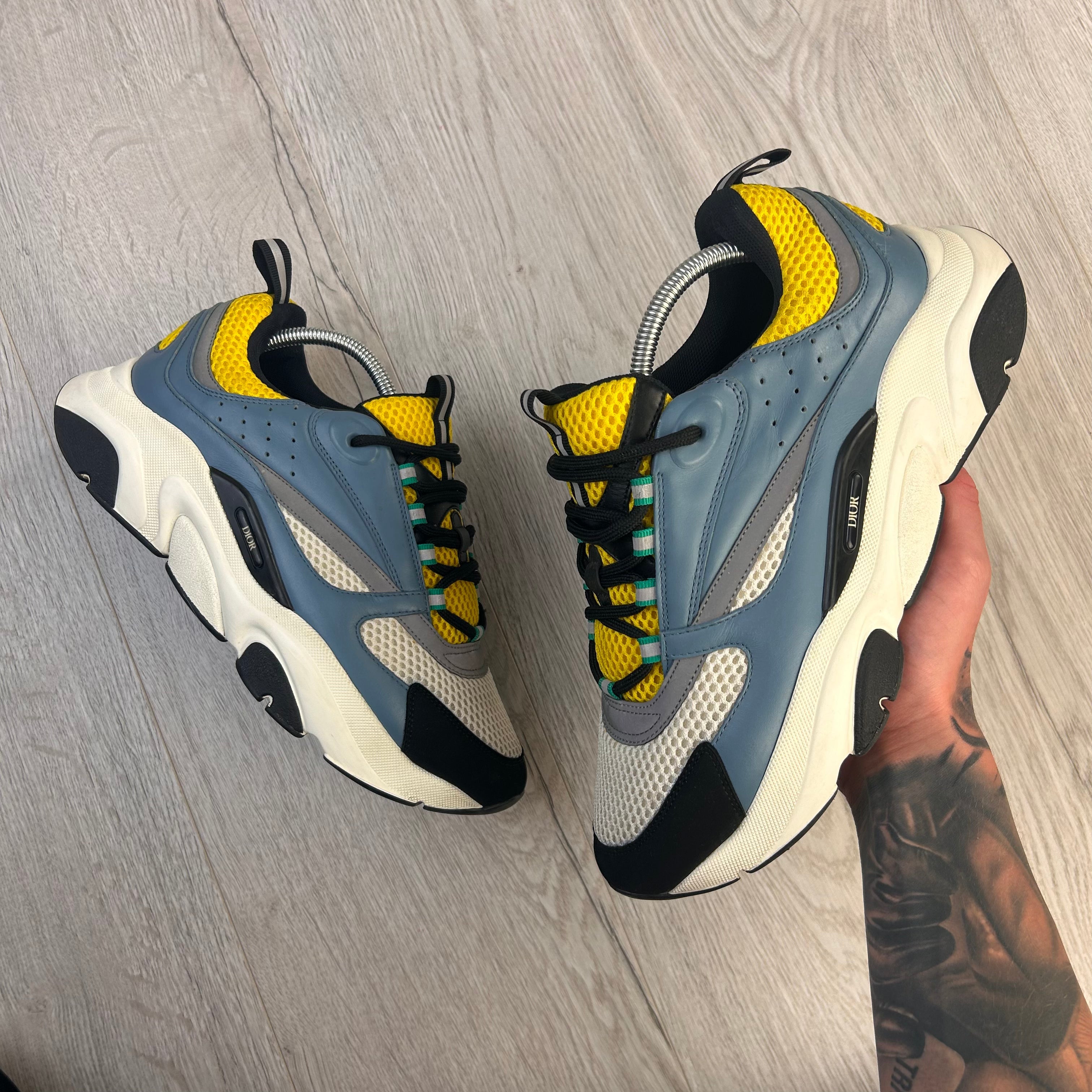 Dior B22 Men’s Blue & Yellow Runners 44 Trickey.store