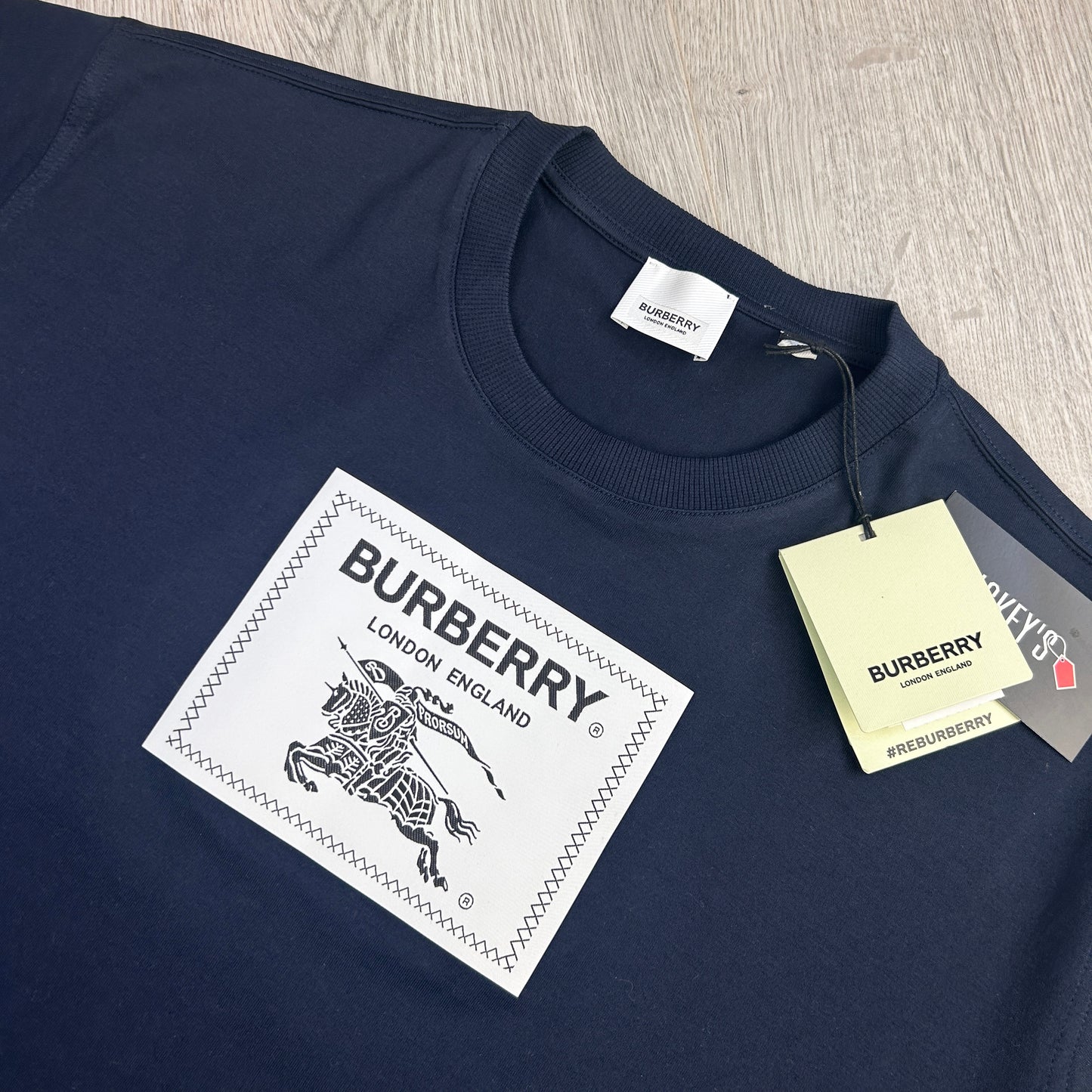 Burberry Men’s Navy Equestrian Knight T-shirt