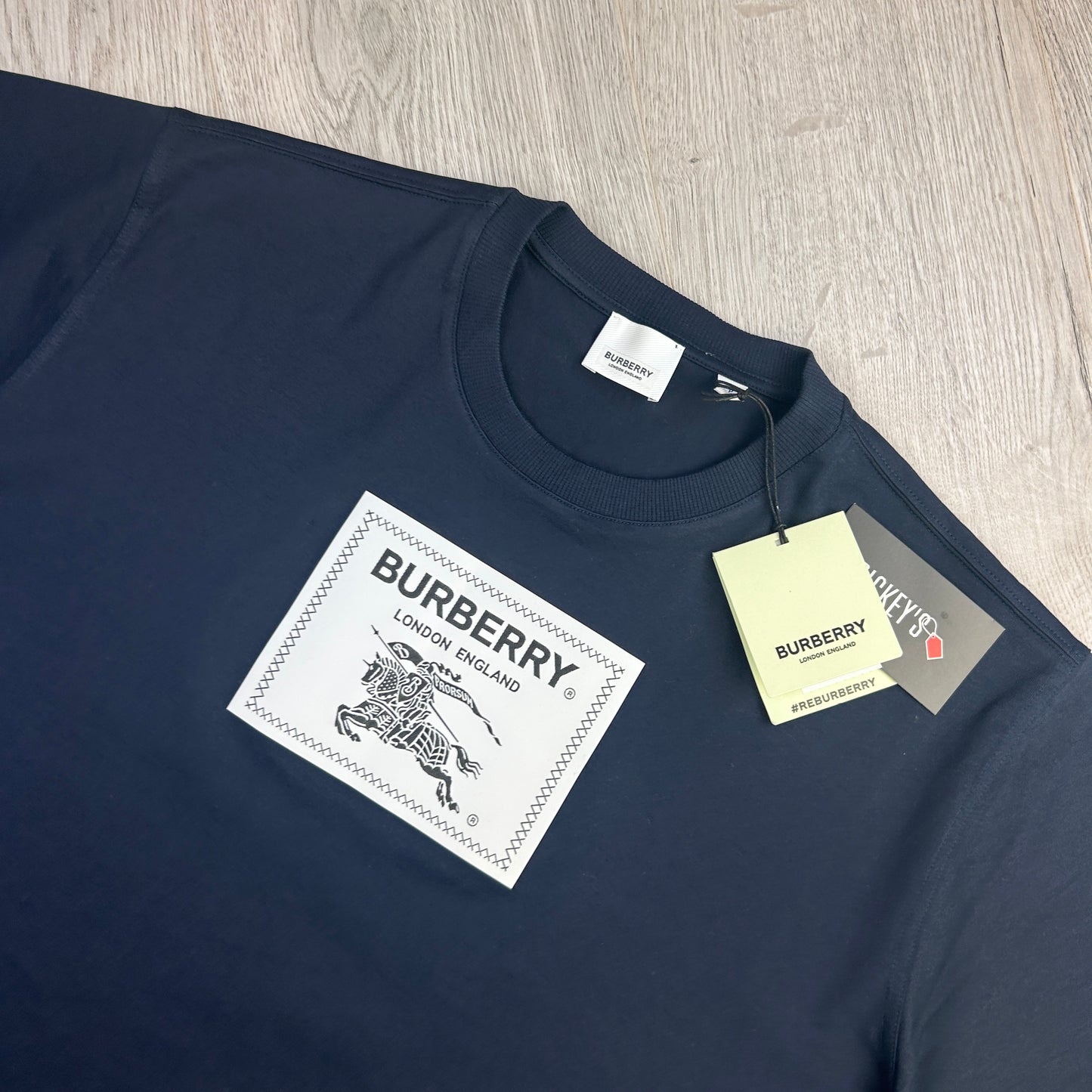 Burberry Men’s Navy Equestrian Knight T-shirt