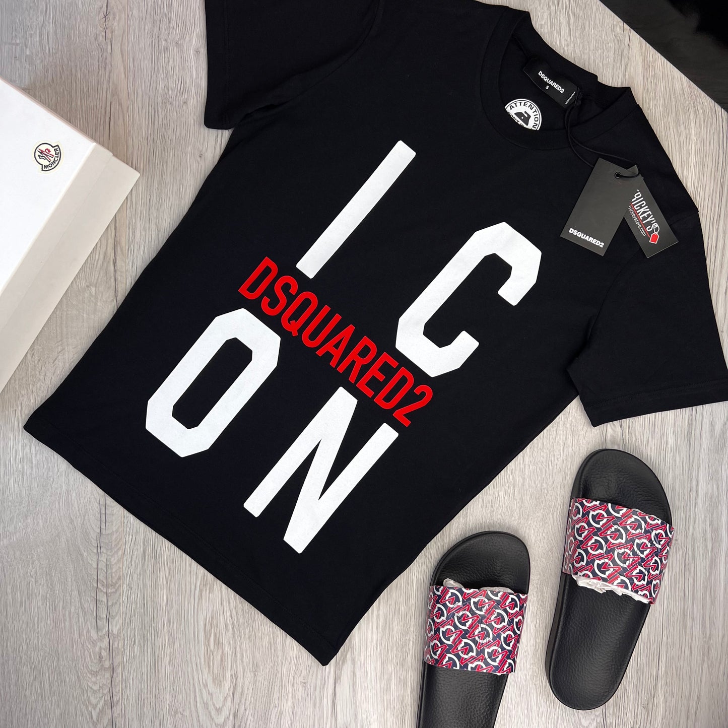 Dsquared2 Men’s Black ‘ICON’ Logo T-shirt