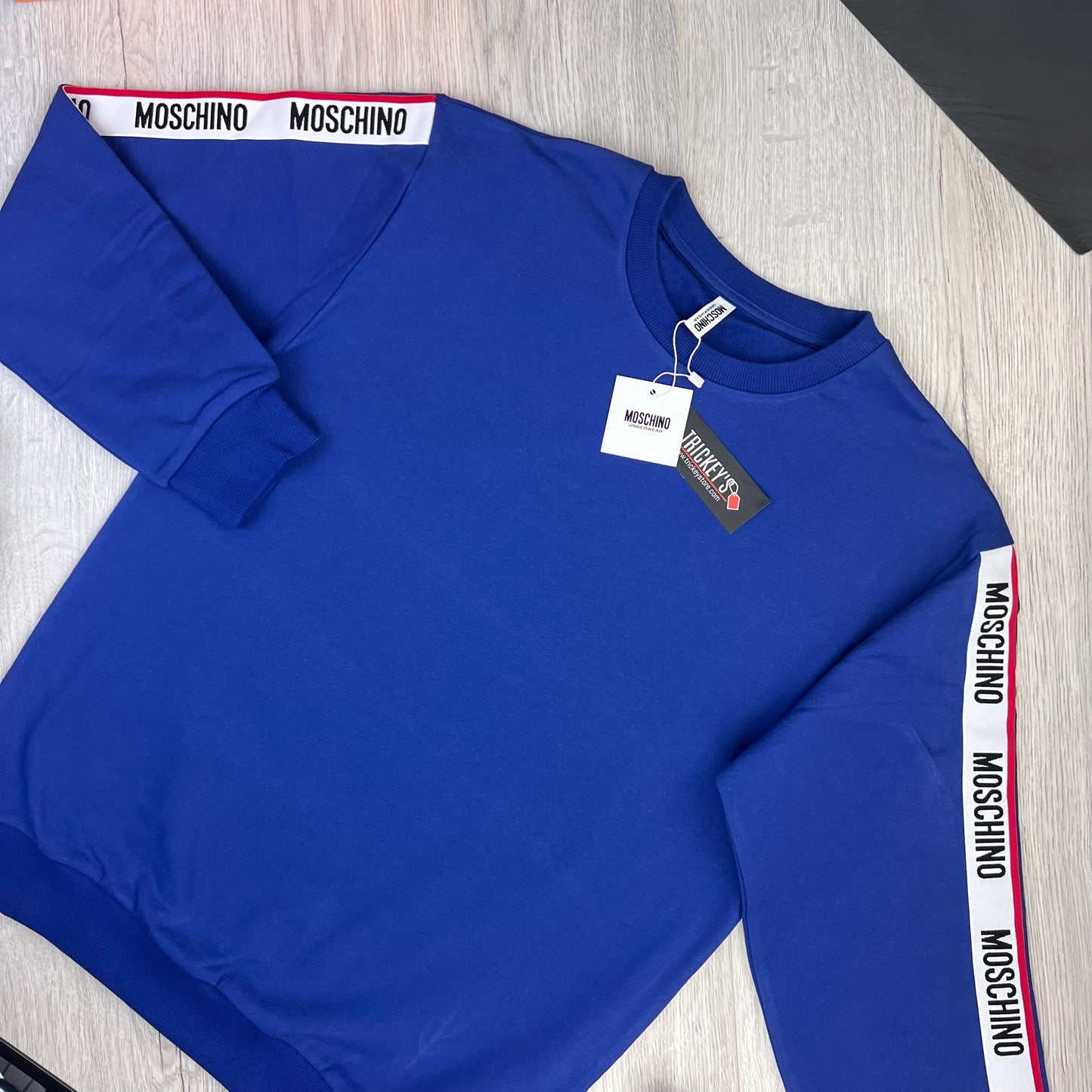 Moschino Men’s Royal Blue Crewneck Jumper