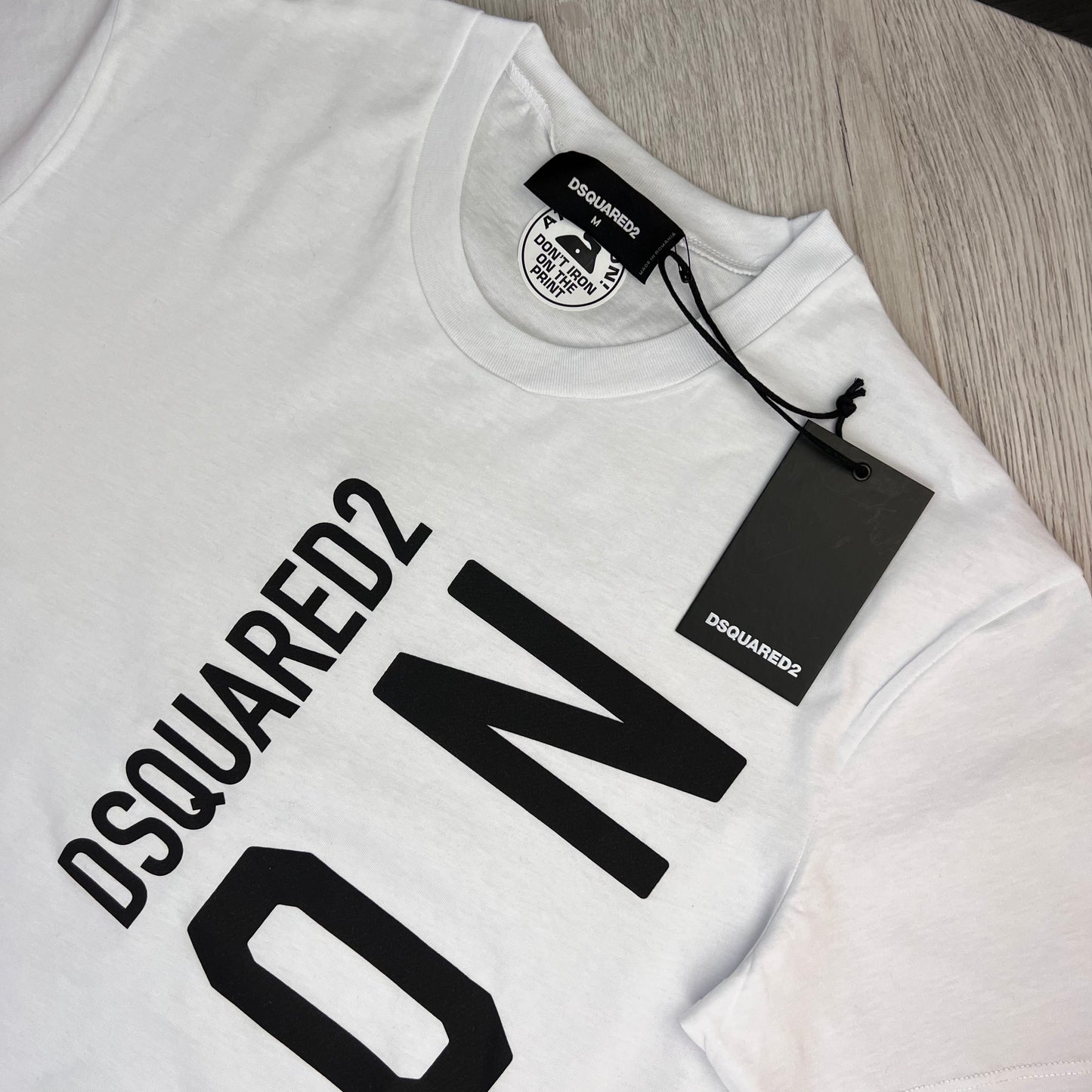 Dsquared2 Men’s White ‘ICON’ Logo Short-sleeve T-shirt