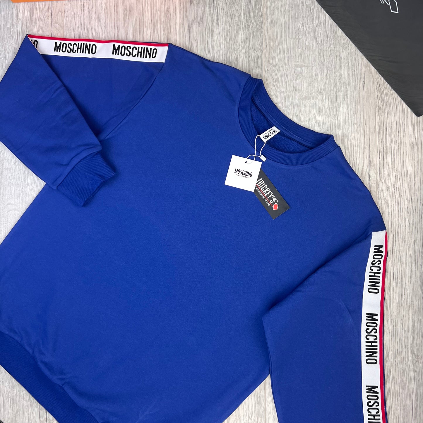 Moschino Men’s Royal Blue Crewneck Jumper