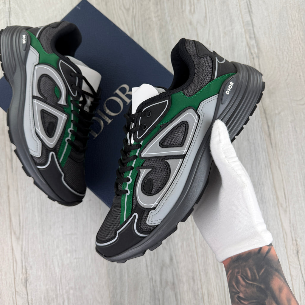 Dior B30 Men’s Black Deep Grey Green Trainers - 42 (Uk 8)