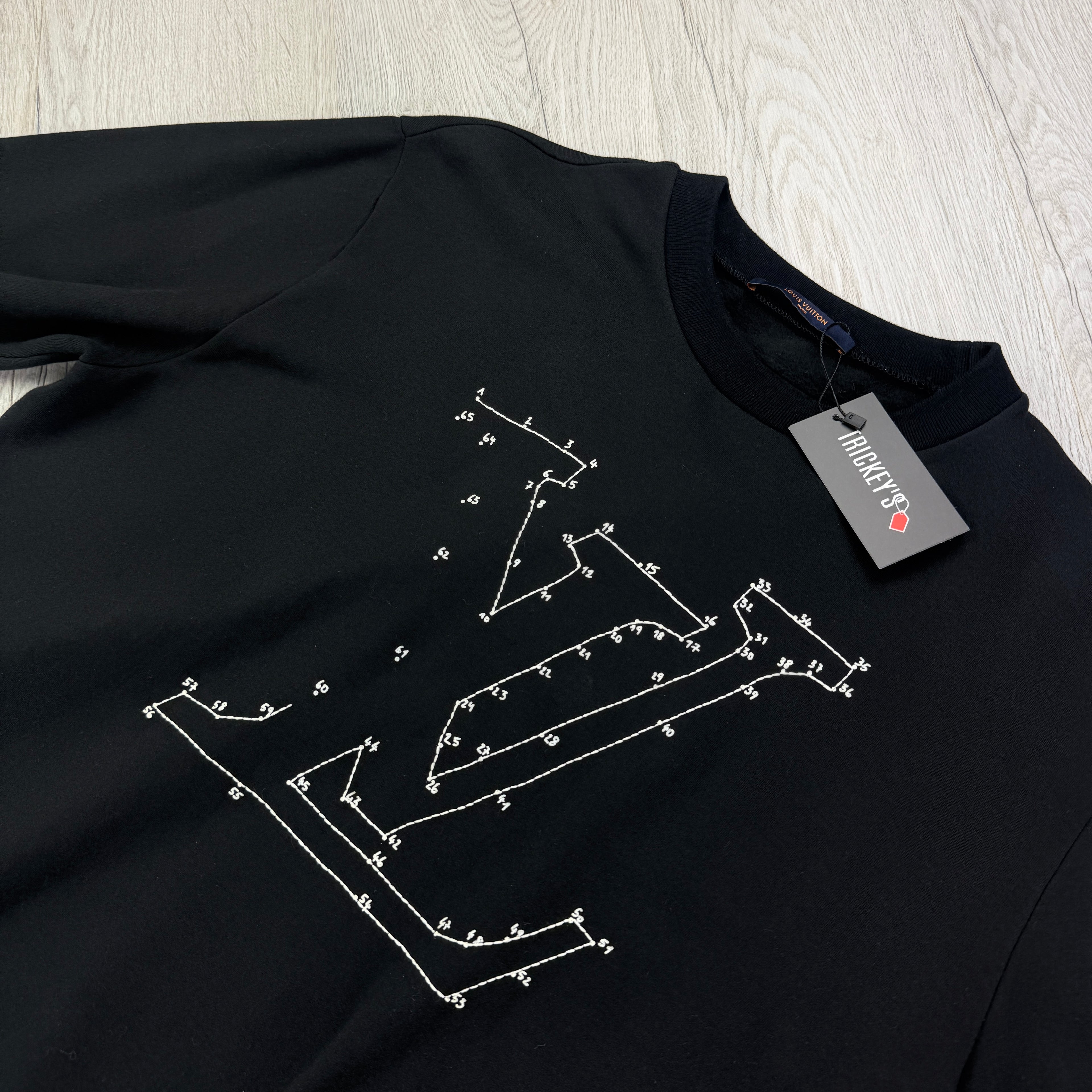 Louis Vuitton Men’s Crewneck Stitch Print Embroidered Jumper - XL