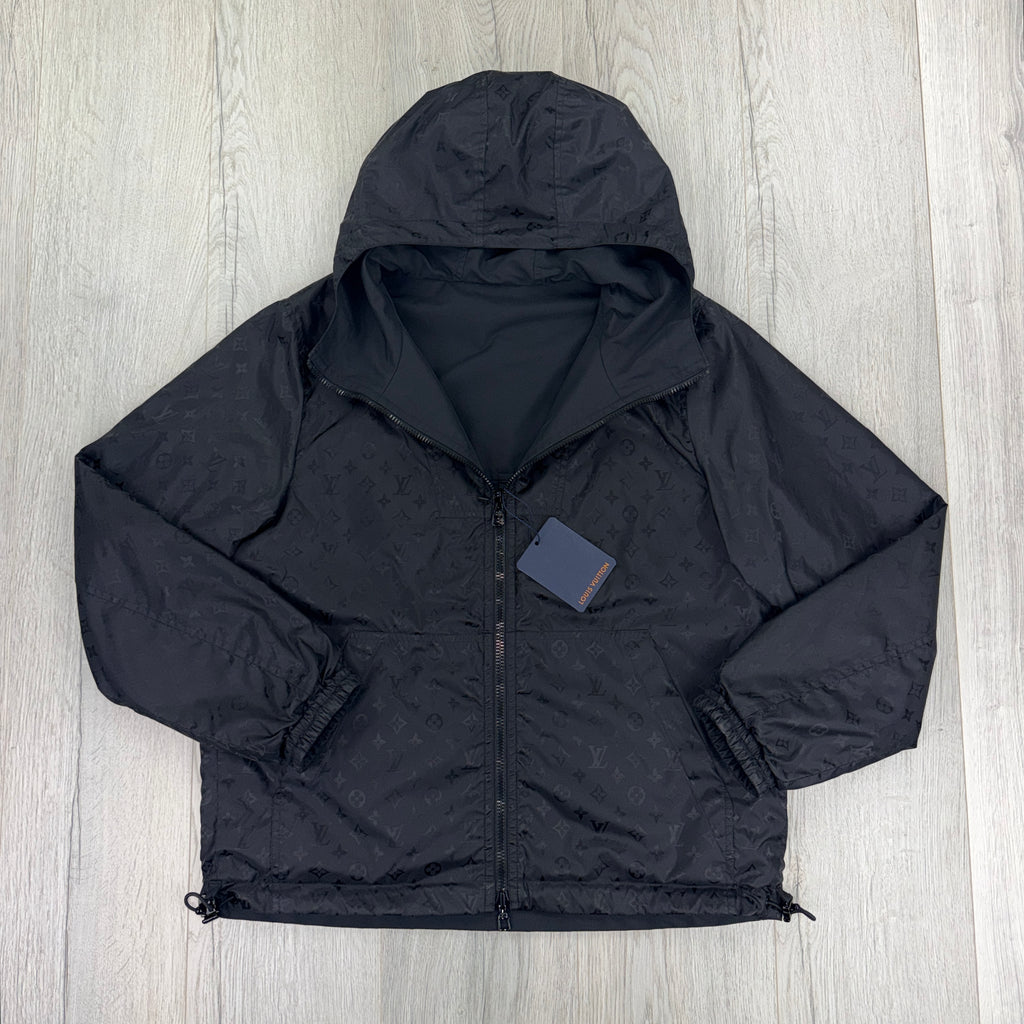 Louis Vuitton Men’s Monogram Reversible Black Windbreaker Jacket - Size 50