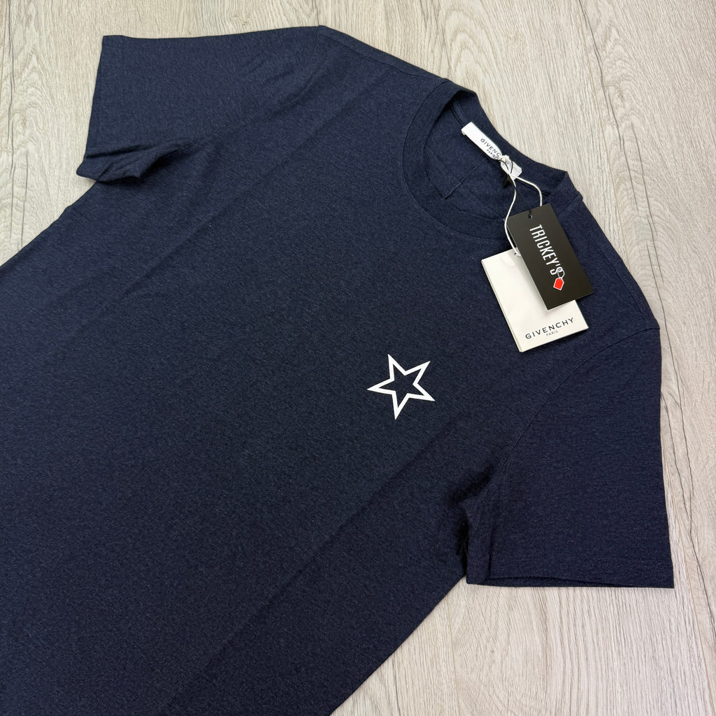 Givenchy Men’s Dark Navy 1 Stat Logo T-shirt - Small Slim