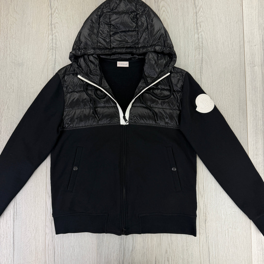 Moncler Men’s Black Hoodie / Maglia Cardigan - XL Slim