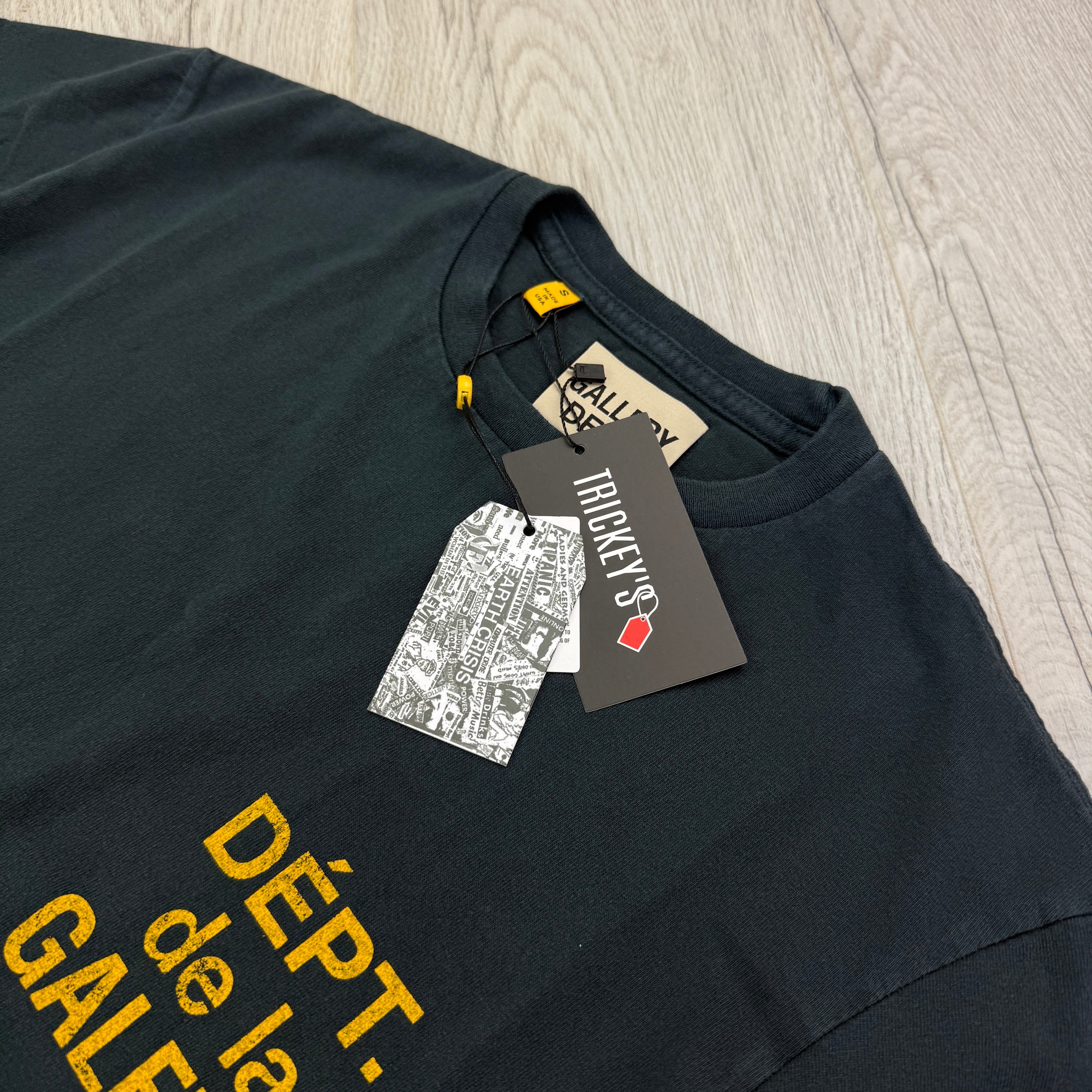 Gallery Dept Men’s French Logo Black & Yellow T-shirt