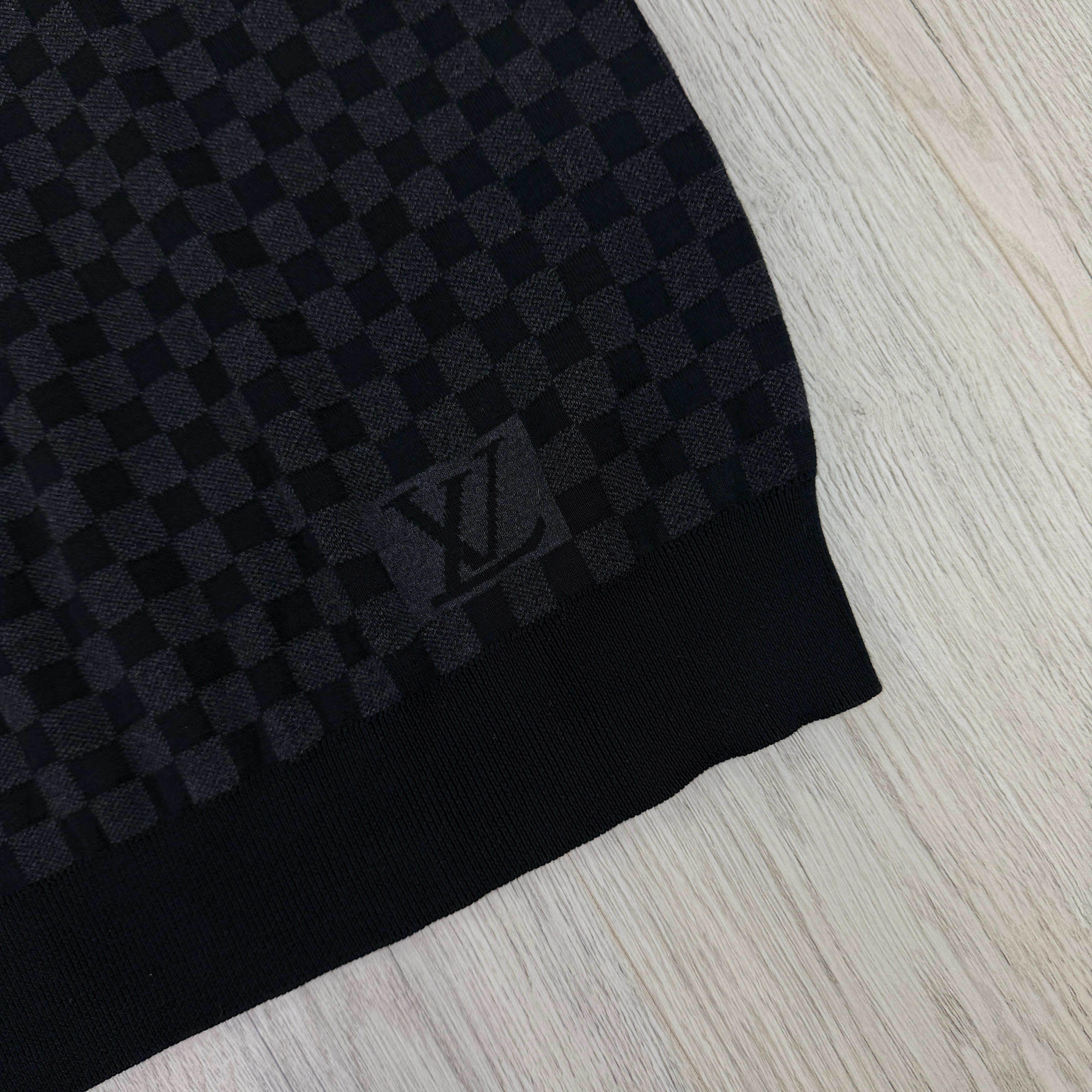 Louis Vuitton Men’s Damier Print Crewneck Jumper - Small