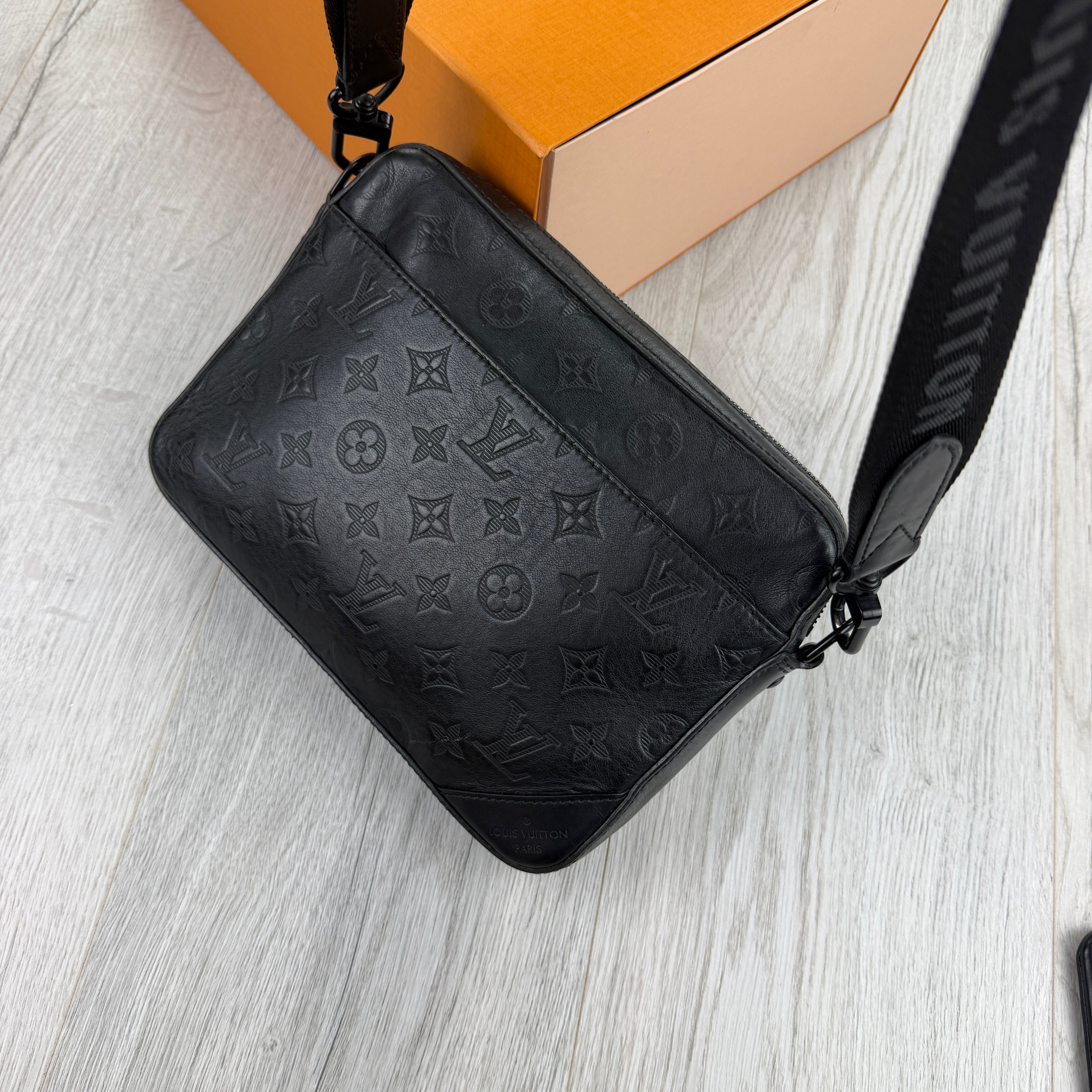 Louis Vuitton Men’s Shadow Black Monogram Duo Messenger Bag
