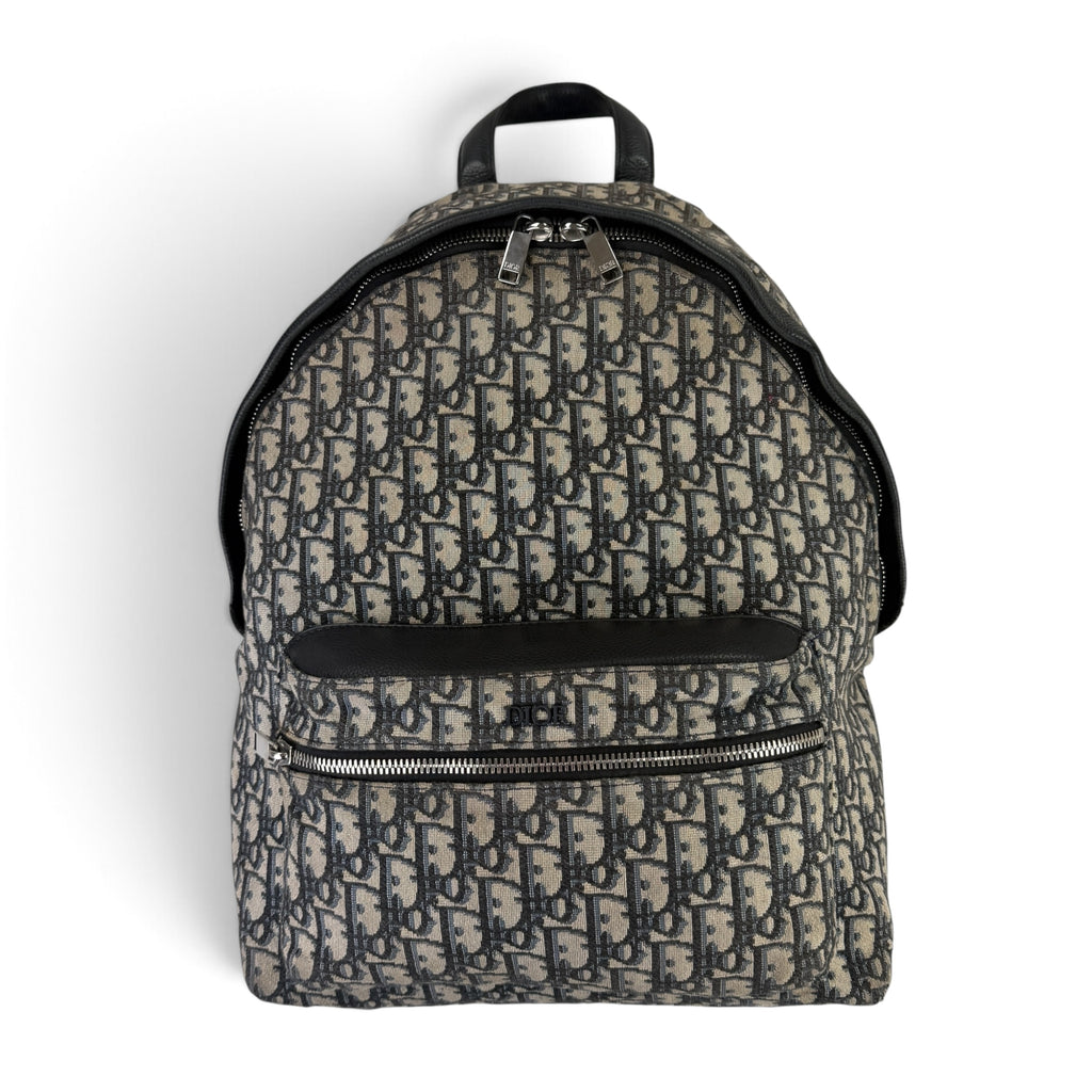 Christian Dior Beige and Black Oblique Jacquard Men’s Backpack