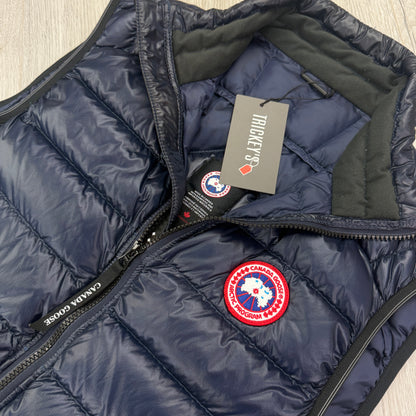 Canada Goose Men’s Navy Zip-up Hybridge Vest Gilet - Small