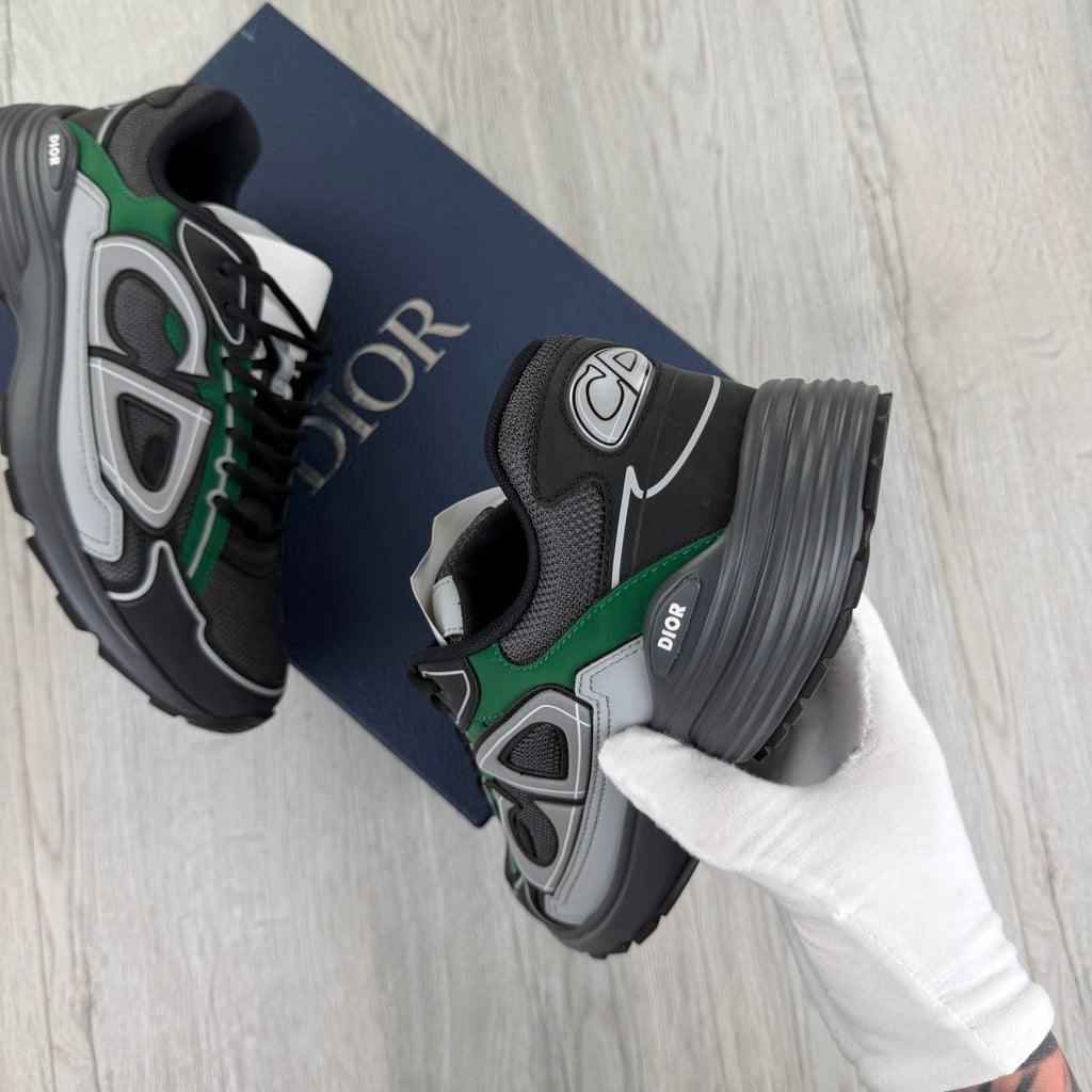 Dior B30 Men’s Black Deep Grey Green Trainers - 42 (Uk 8)