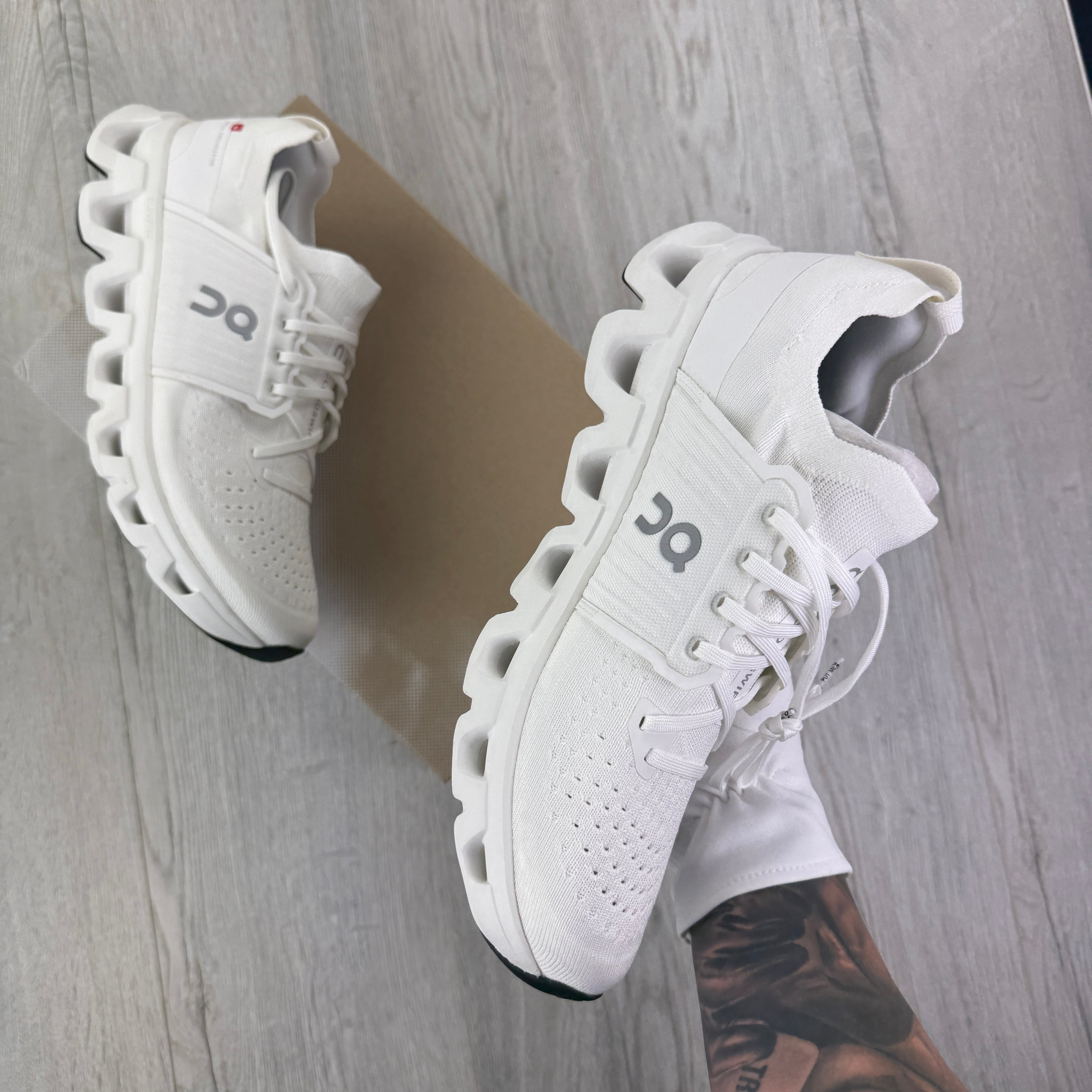 On Running Cloudswift 4 All White Trainers