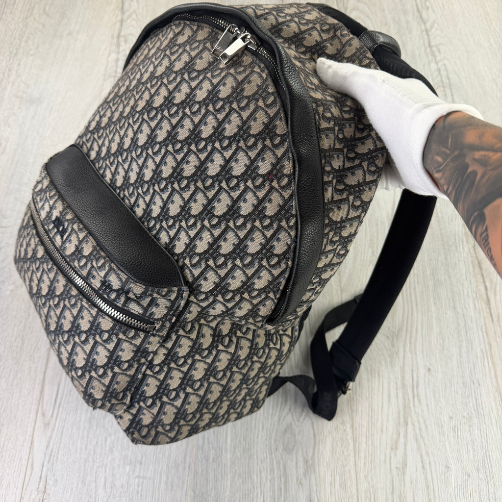 Christian Dior Beige and Black Oblique Jacquard Men’s Backpack