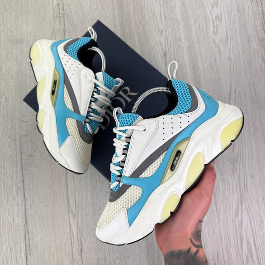Dior B22 Men’s White & Blue Runners - 41 (Uk 7)