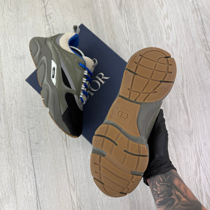 Dior B22 Men’s Khaki & Blue Trainers - 44 (Fit Uk 9/9.5)