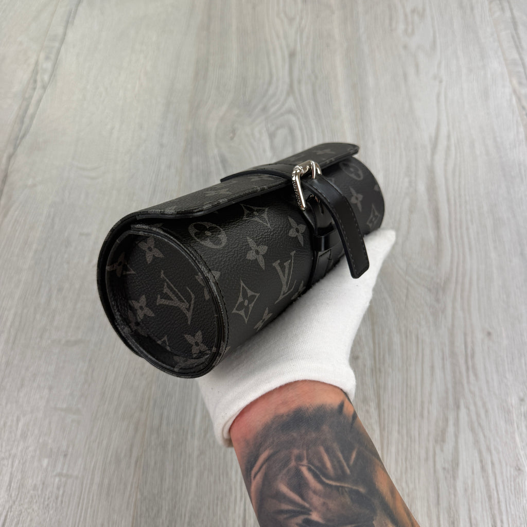 Louis Vuitton Black Monogram 3 Watch Case