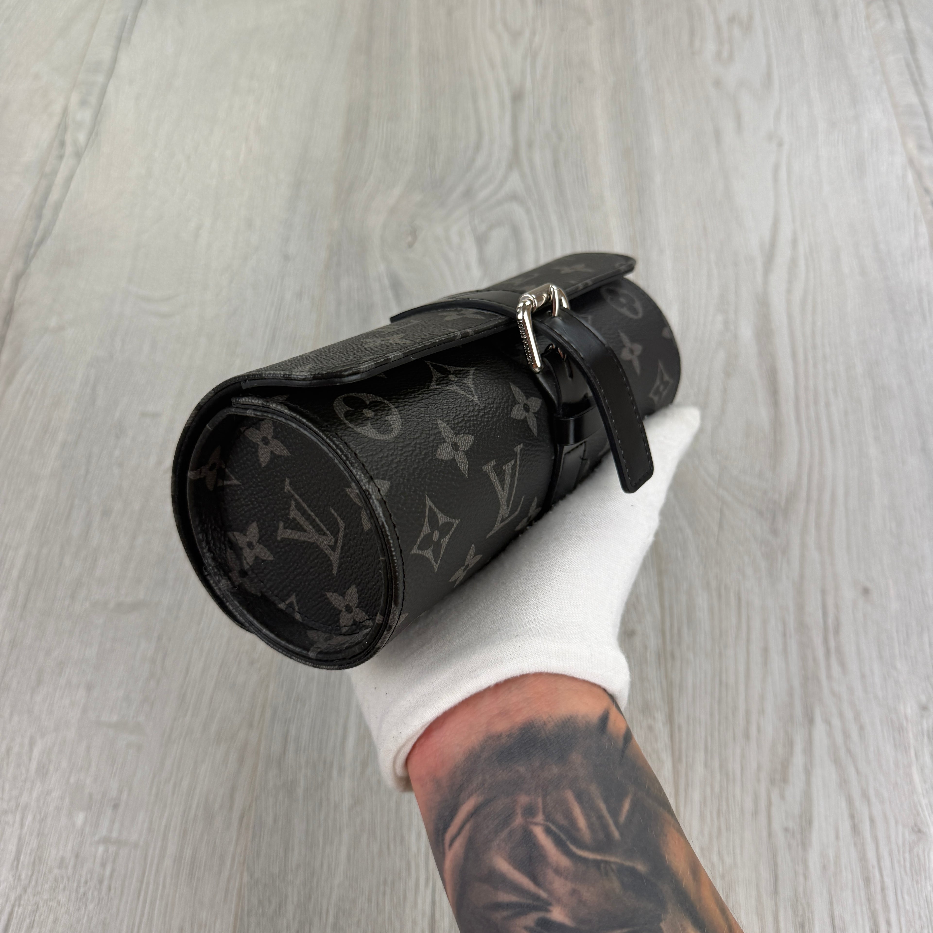Louis Vuitton Black Monogram 3 Watch Case