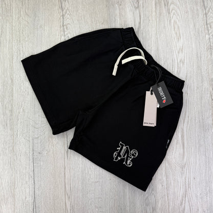 Palm Angels Men’s Black PA Logo Jersey Shorts
