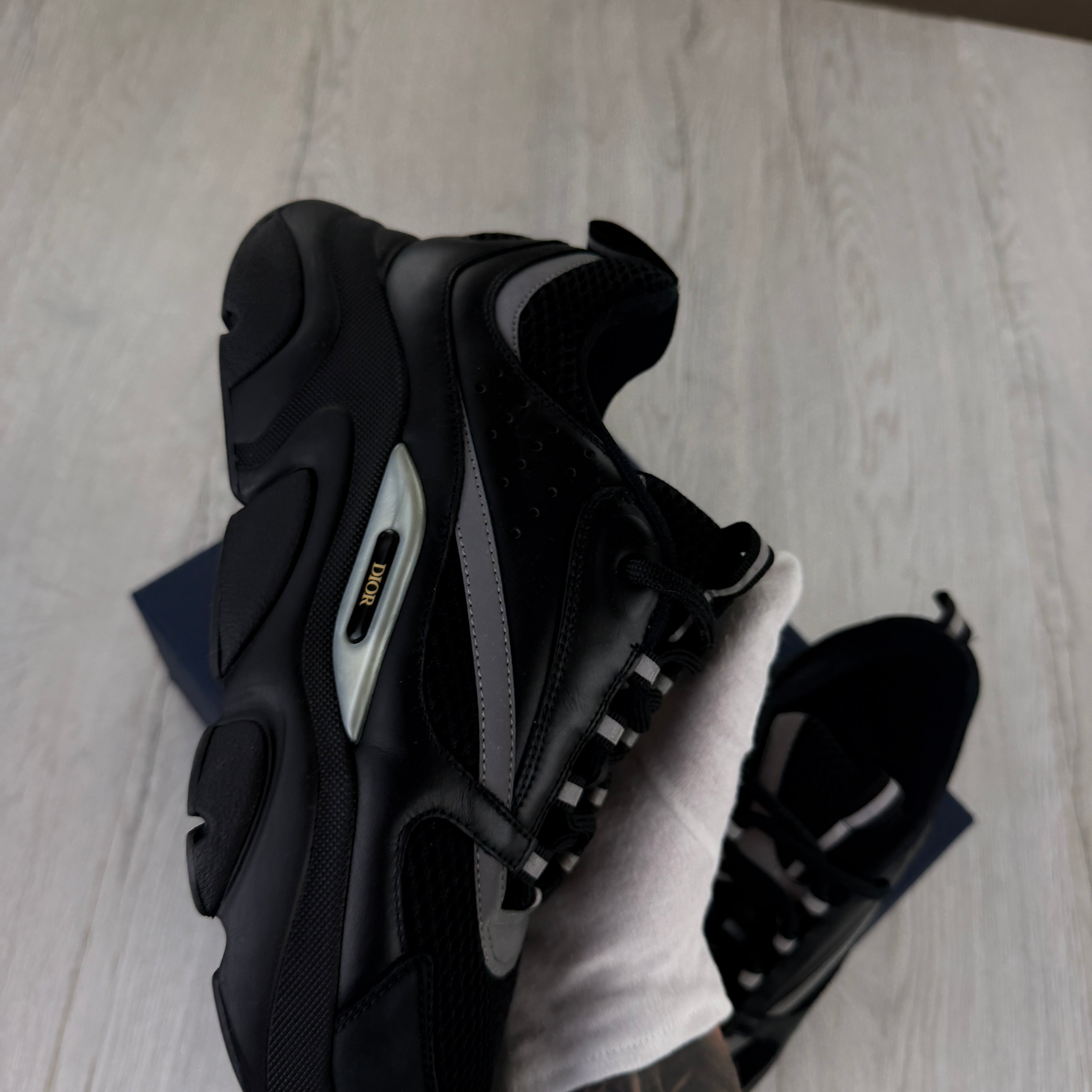 Dior B22 Men’s Triple Black Runners - 41 (Fit Uk 7)