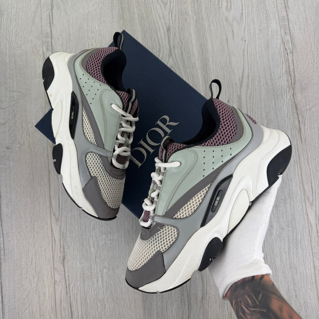 Dior B22 Men’s Lavender & Grey Trainers - 42.5 (Fit Uk 7.5/8)