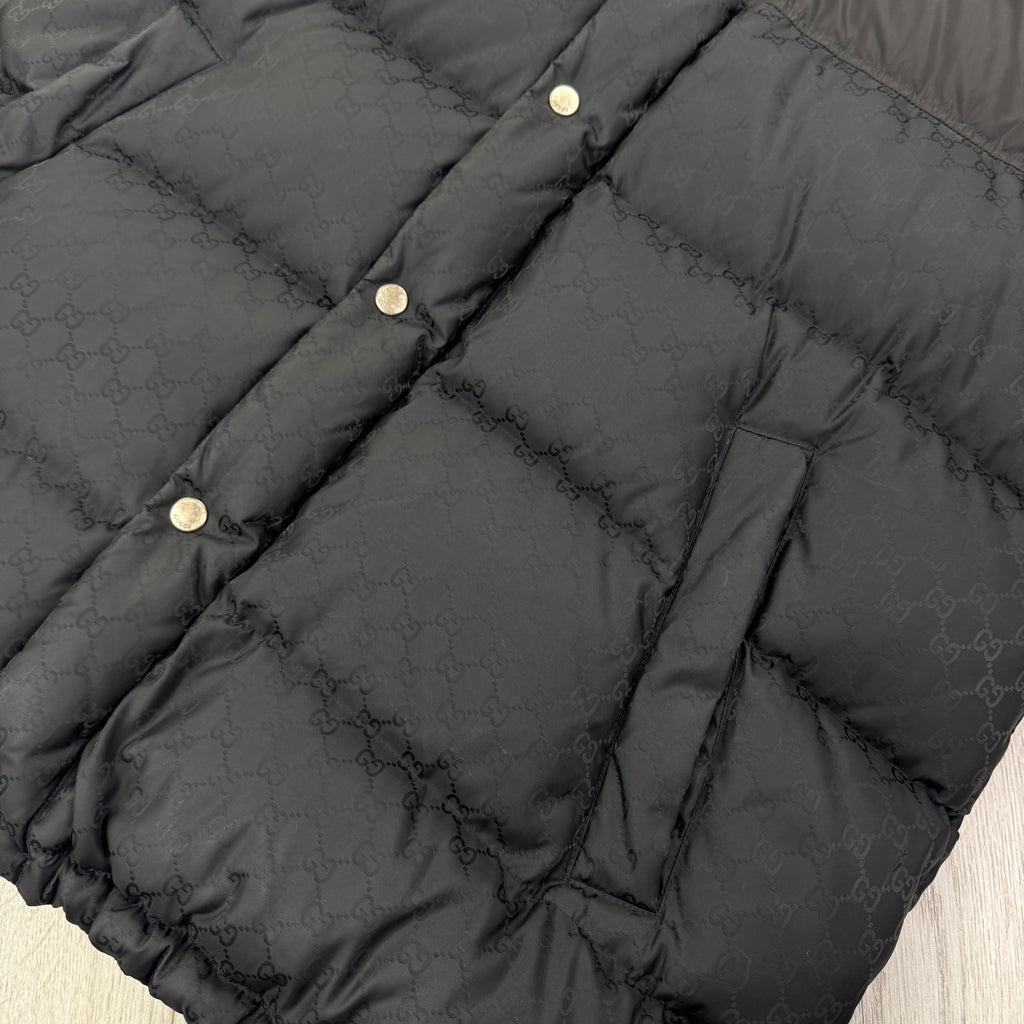 Gucci Men’s GG Jacquard Nylon Padded Down Jacket - Size 50 (L/XL)
