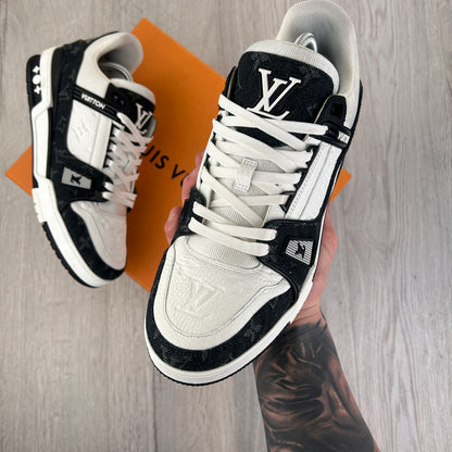 Louis Vuitton Men’s Black & White Trainers - Uk 8 (Fit 9)
